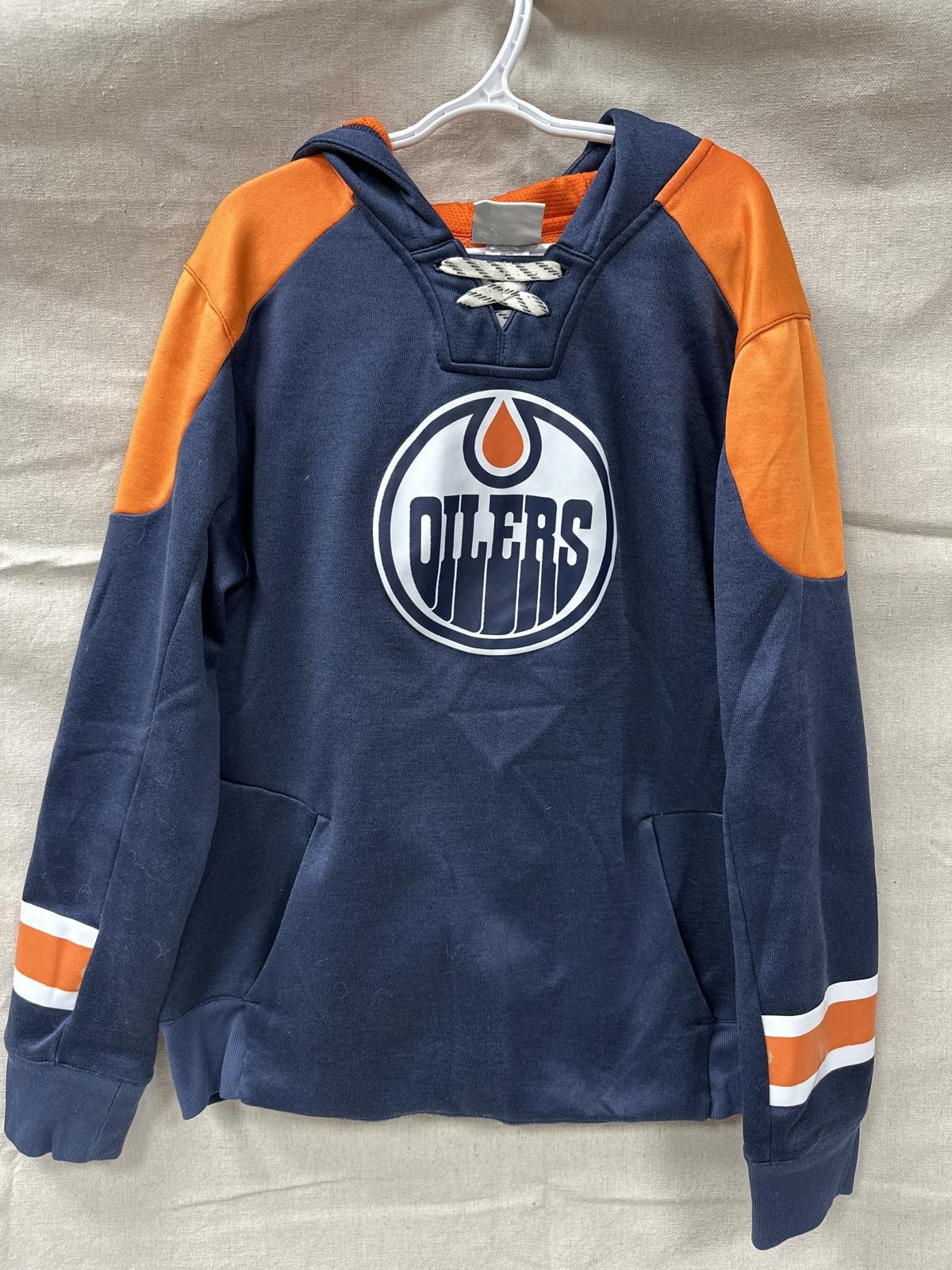 NHL Edmonton Oilers Youth Hoodie - Navy/Orange Size US XXS / EU 40 - 1 Thumbnail
