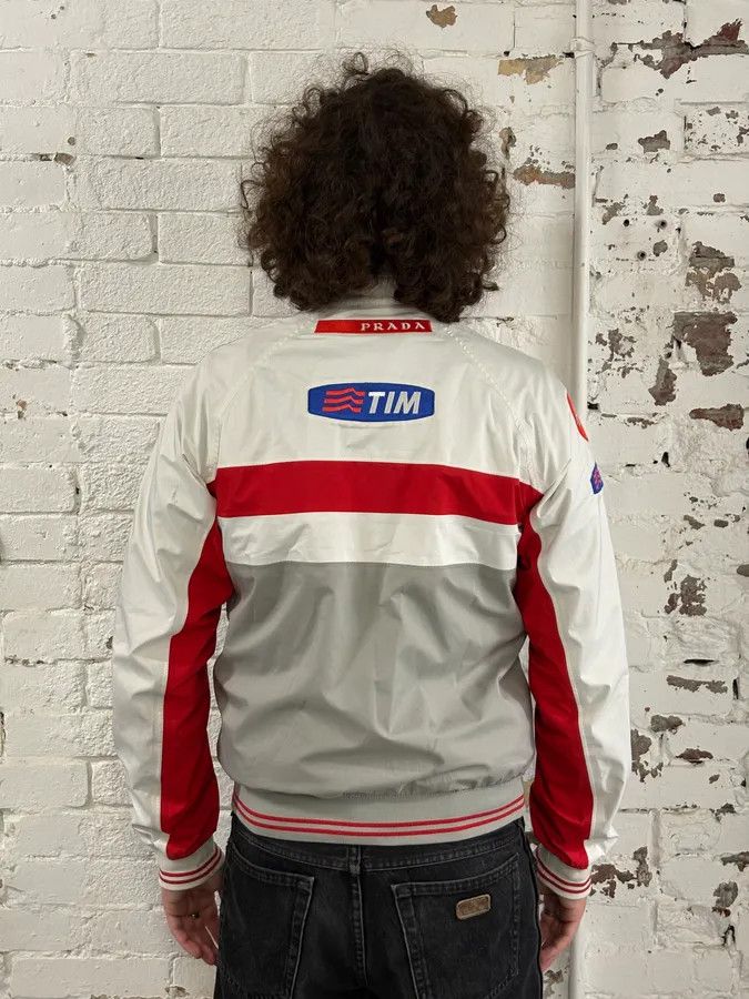 Prada AW2003 Prada Red White Nylon Luna Rossa Jacket Size US M / EU 48-50 / 2 - 3 Thumbnail