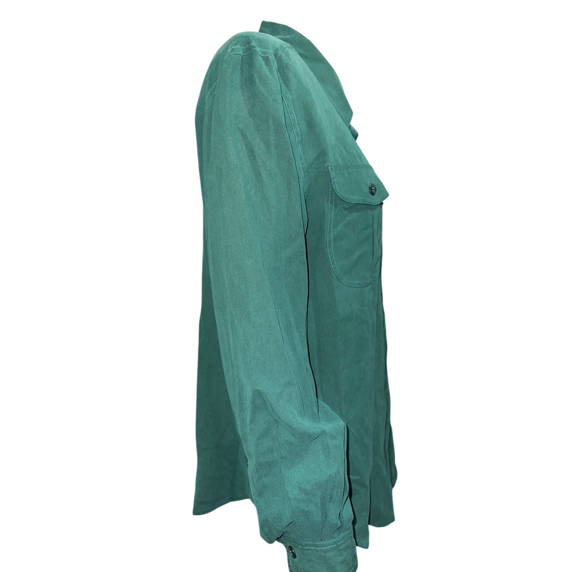 Other Anna And Frank Size S Vintage Green Silk Shirt Pocket Front Size S / US 4 / IT 40 - 7 Thumbnail