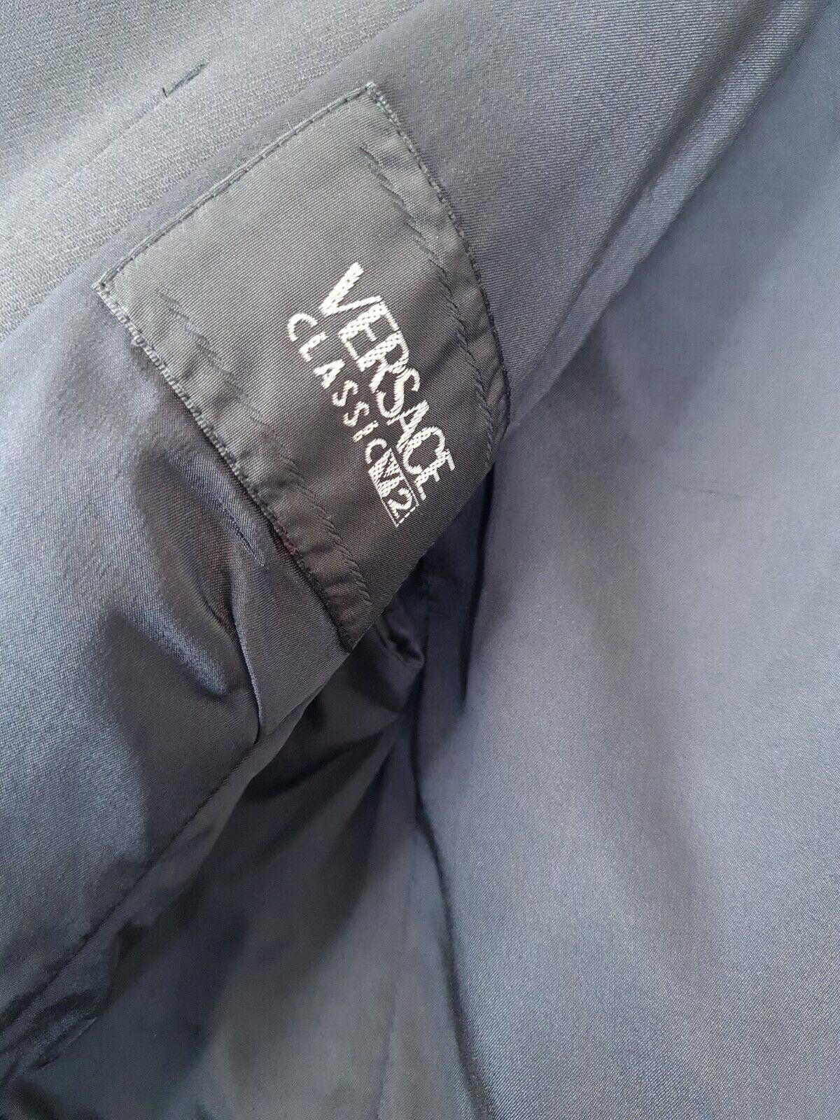 Versace Versace Jacket Size 8 10 Black Wool Mix Vintage Size S / US 4 / IT 40 - 8 Thumbnail