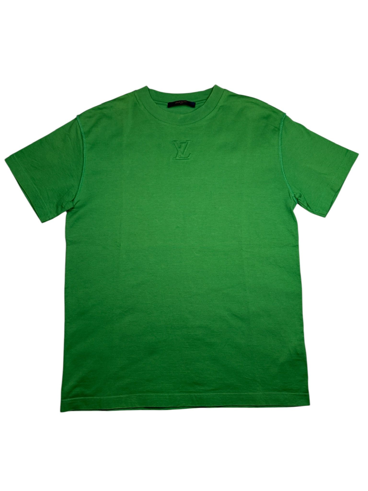 Louis Vuitton Louis Vuitton Green LV Debossed Tee Size US S / EU 44-46 / 1 - 1 Thumbnail