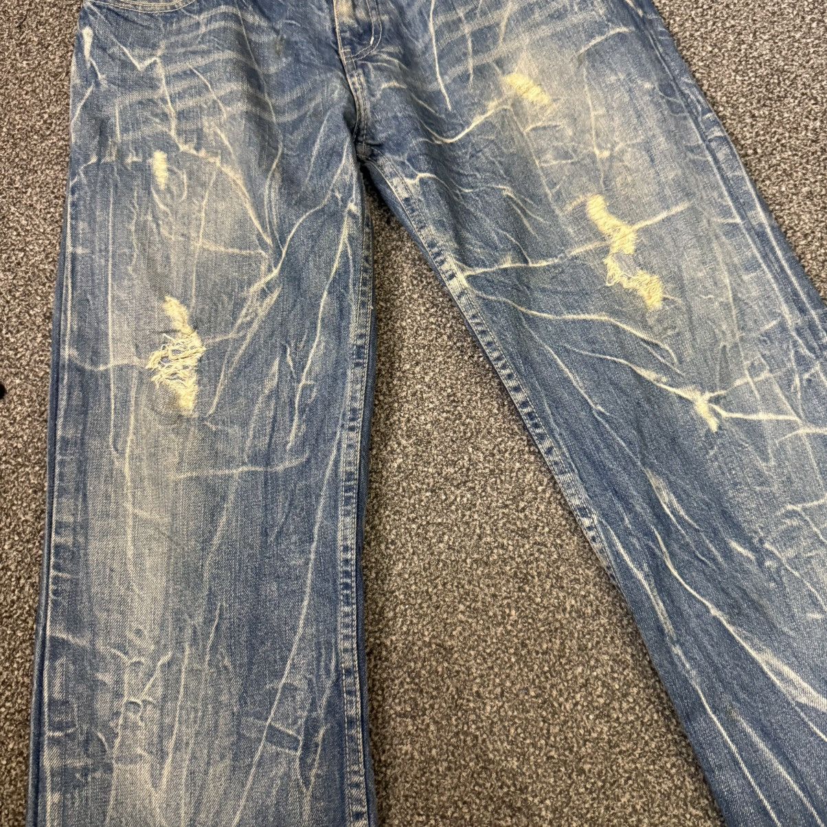 Le Grande Bleu (L.G.B.) 🔥🇯🇵 Archive y2k Nylaus Clothing Bootcut Whisker Denim Size US 34 / EU 50 - 4 Thumbnail