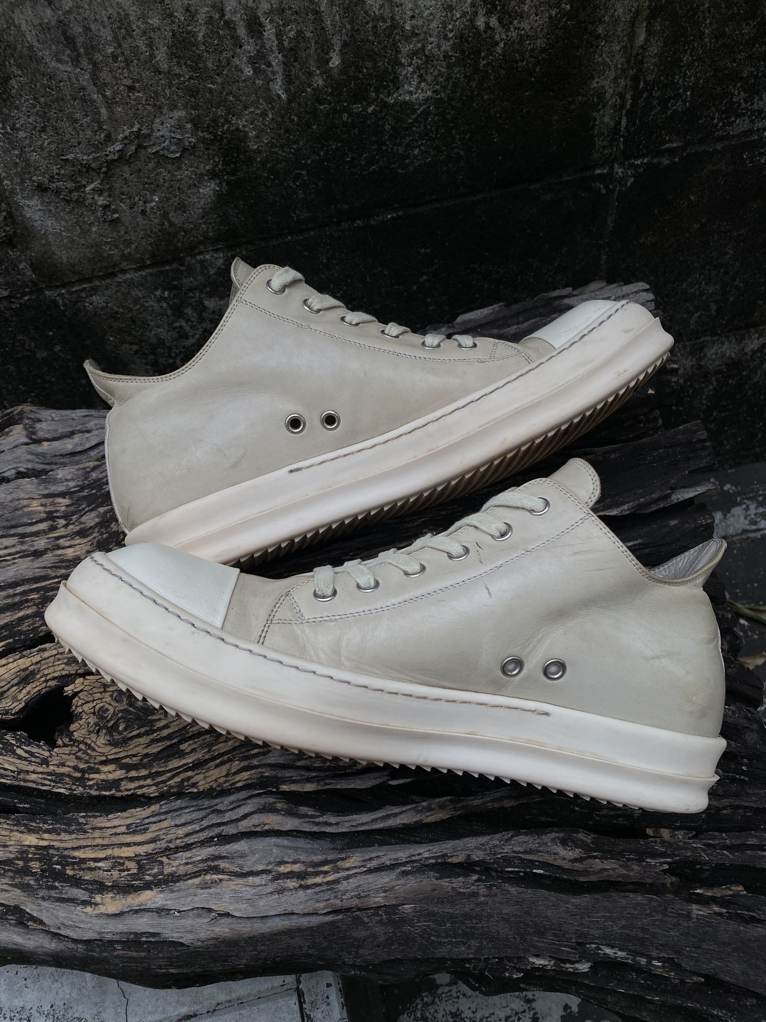Rick Owens Rick Owens Milk Leather Low Ramones Sneakers Size US 10 / EU 43 - 5 Thumbnail