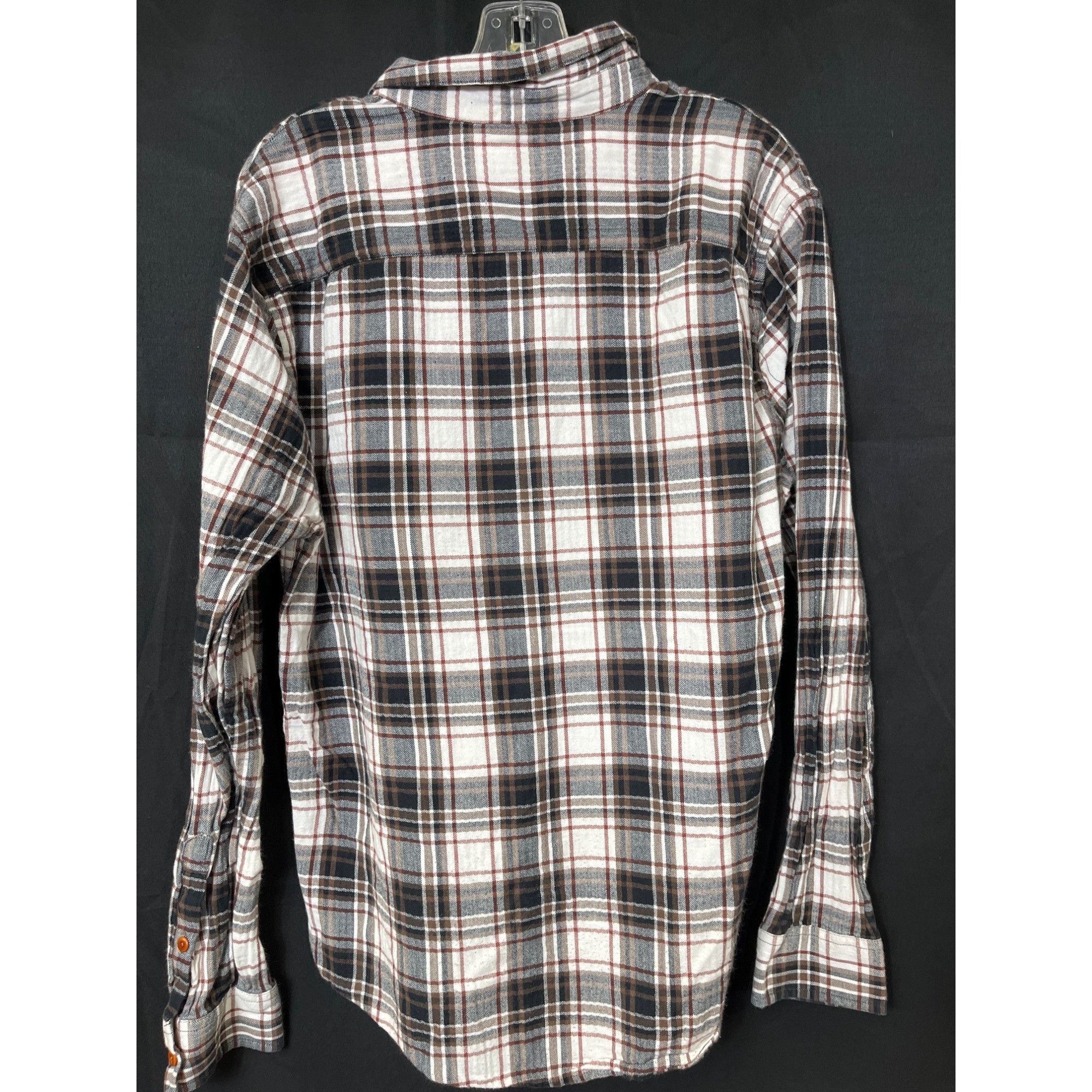 Lucky Brand Lucky Brand SKU 7631 Mens Plaid Button Up Long Sleeve Shirt Size US L / EU 52-54 / 3 - 2 Thumbnail
