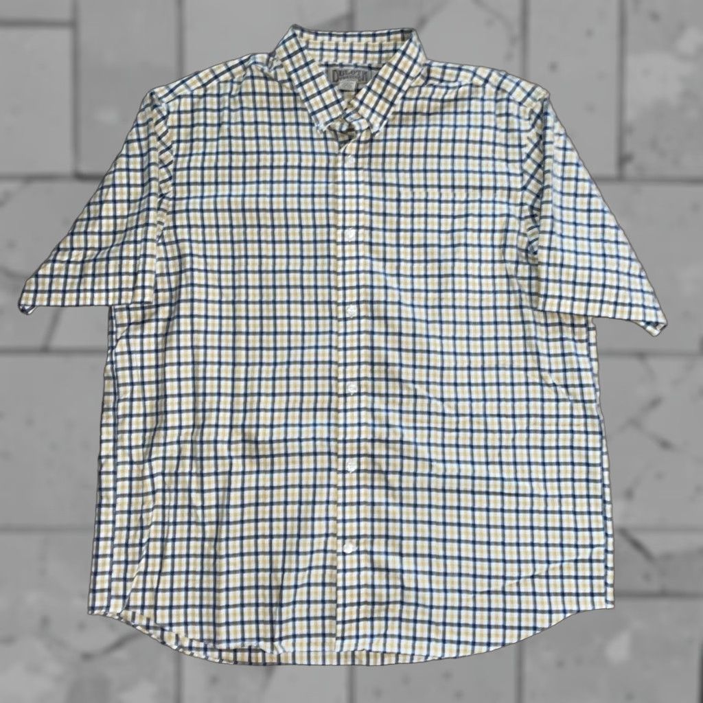 CO VINTAGE Duluth Trading Co yellow plaid shirt Mens XL Short Sleeve Button-Up Men's Clothing Size US XL / EU 56 / 4 - 1 Thumbnail
