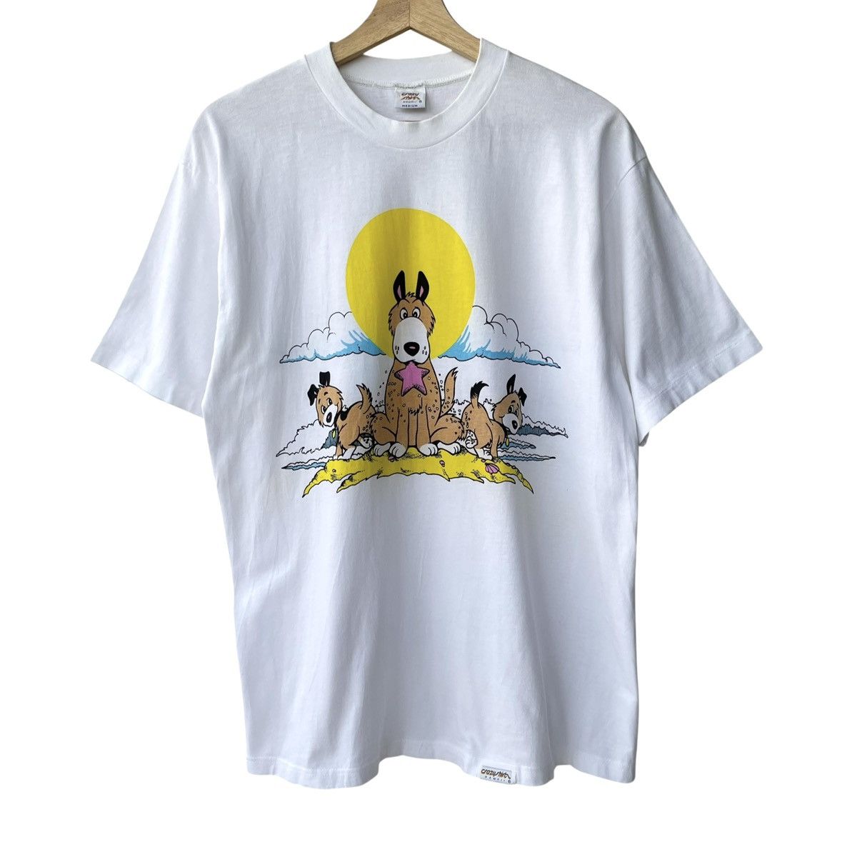 Vintage Crazy Shirts Hawaii Vintage 1980s Fujitake Dogs Printed Tee Size US M / EU 48-50 / 2 - 1 Thumbnail