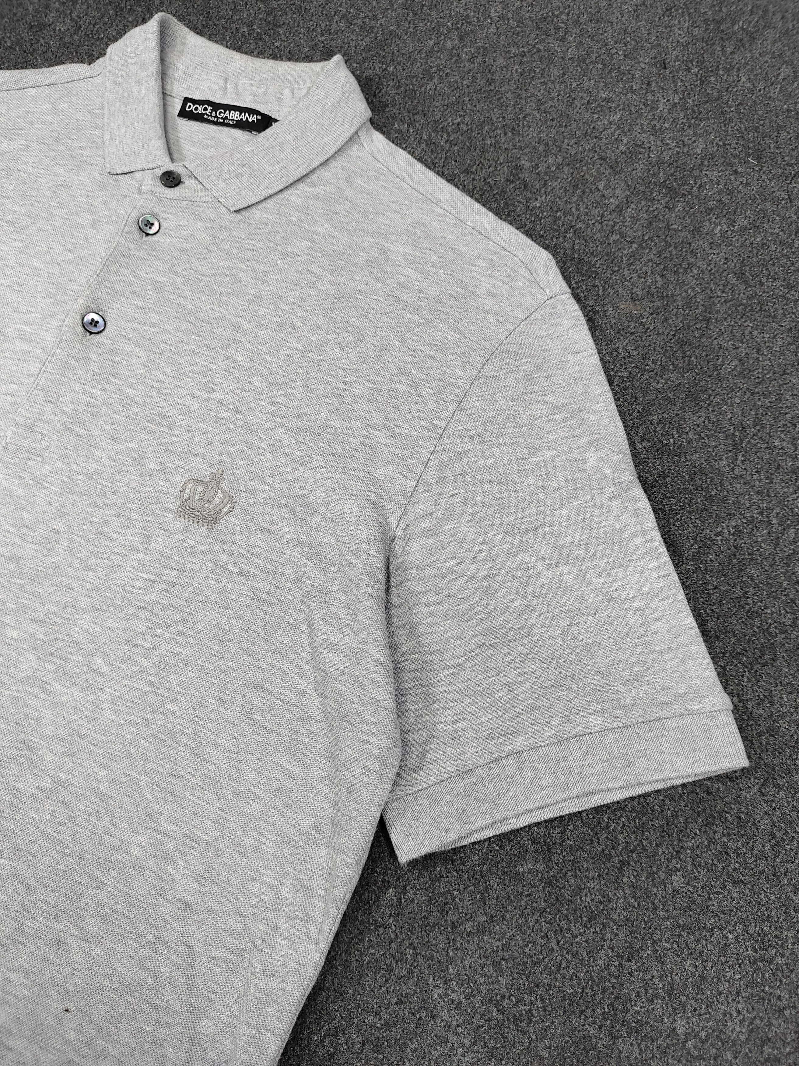 Dolce & Gabbana D&G - Crown Embroidery Logo Luxury Designer Polo Shirt Size US M / EU 48-50 / 2 - 2 Thumbnail