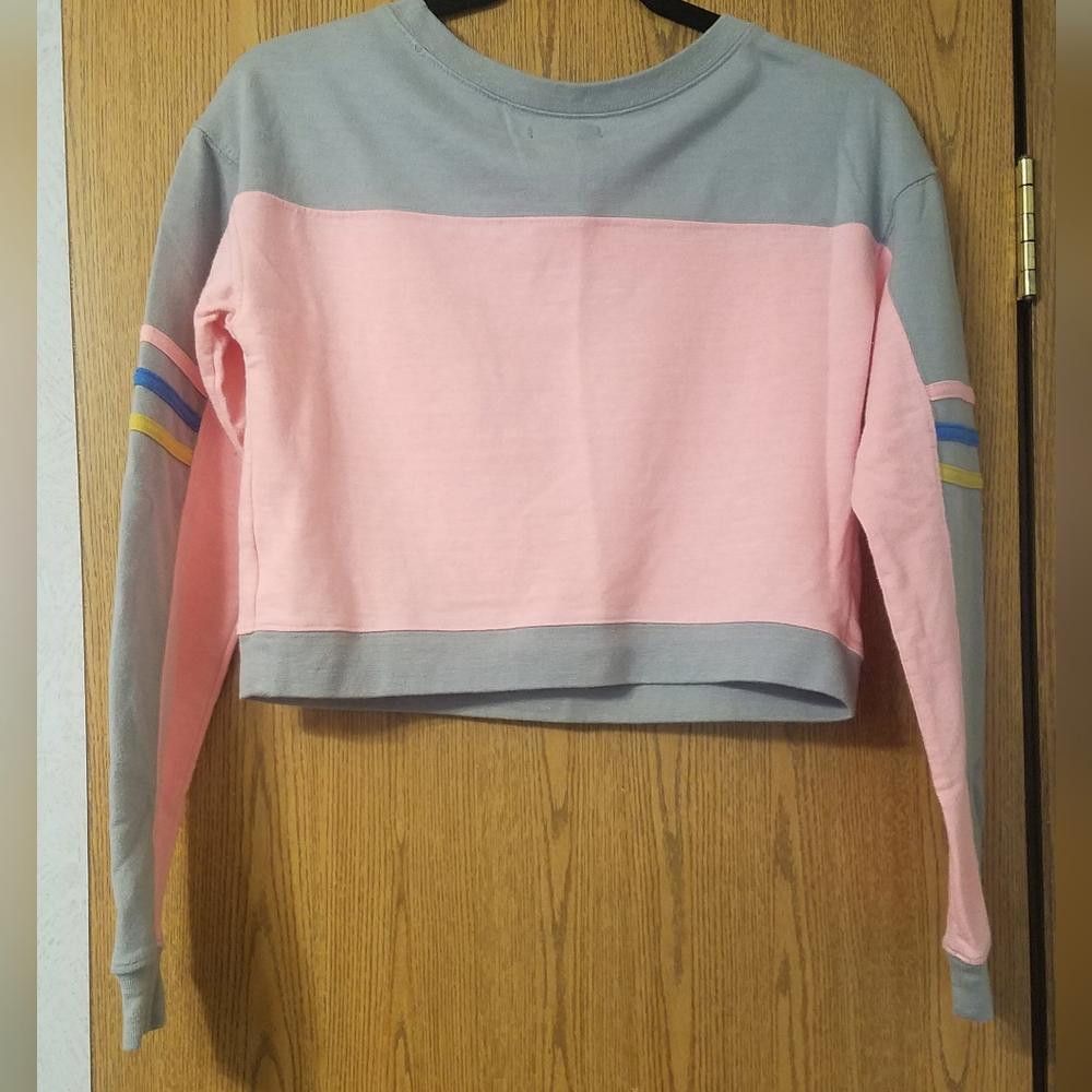 Bdg BDG Colorblock Cropped Sweatshirt Pink and Gray Size Medium Size M / US 6-8 / IT 42-44 - 2 Thumbnail