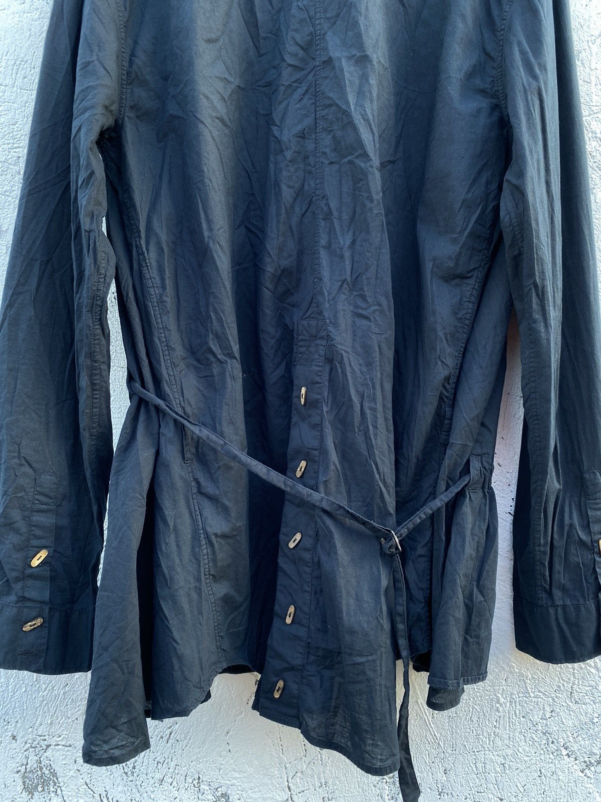 Ann Demeulemeester Black Poplin Belted Dress Size XS / US 0-2 / IT 36-38 - 5 Thumbnail