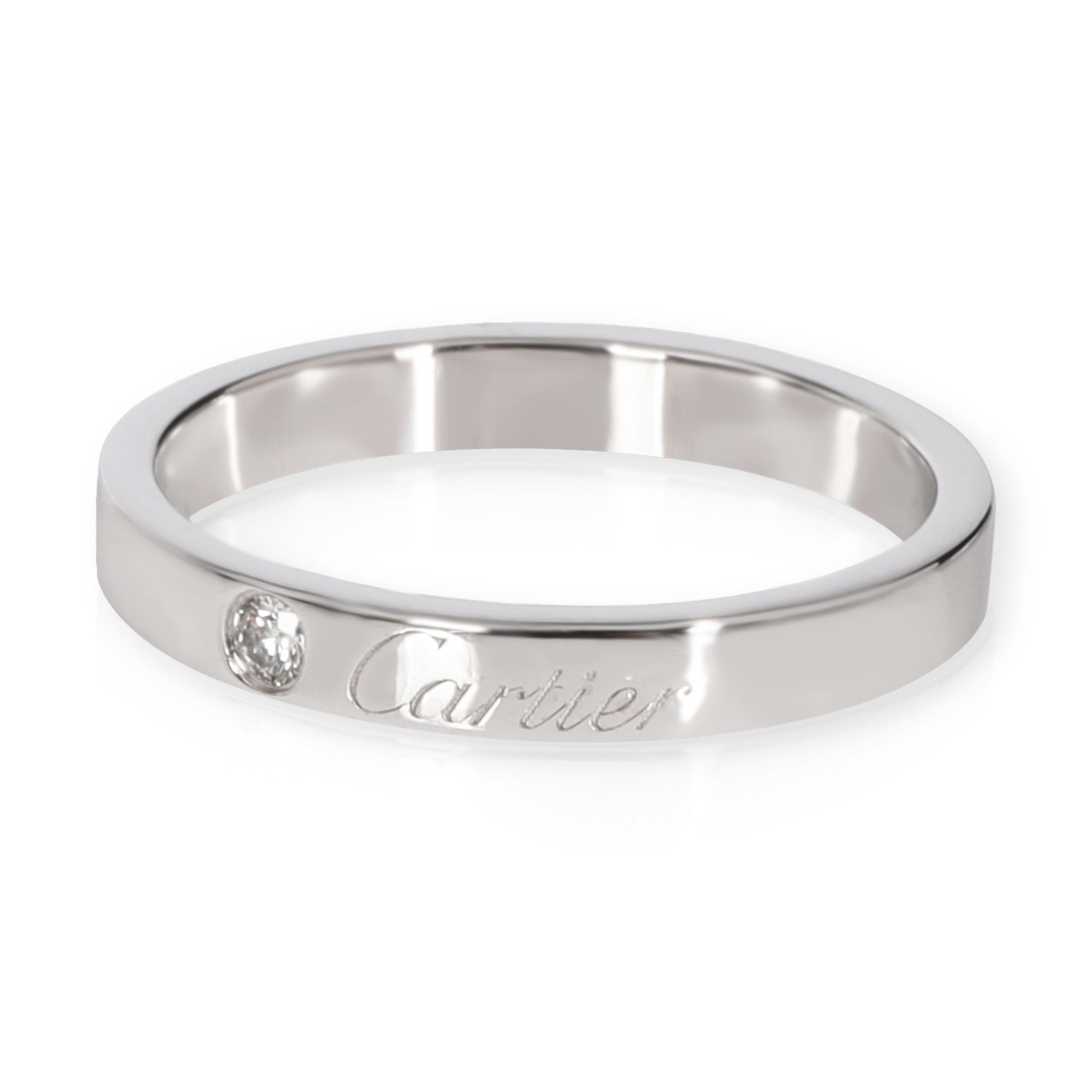 Cartier C de Cartier Diamond Band in Platinum 0.05 CTW