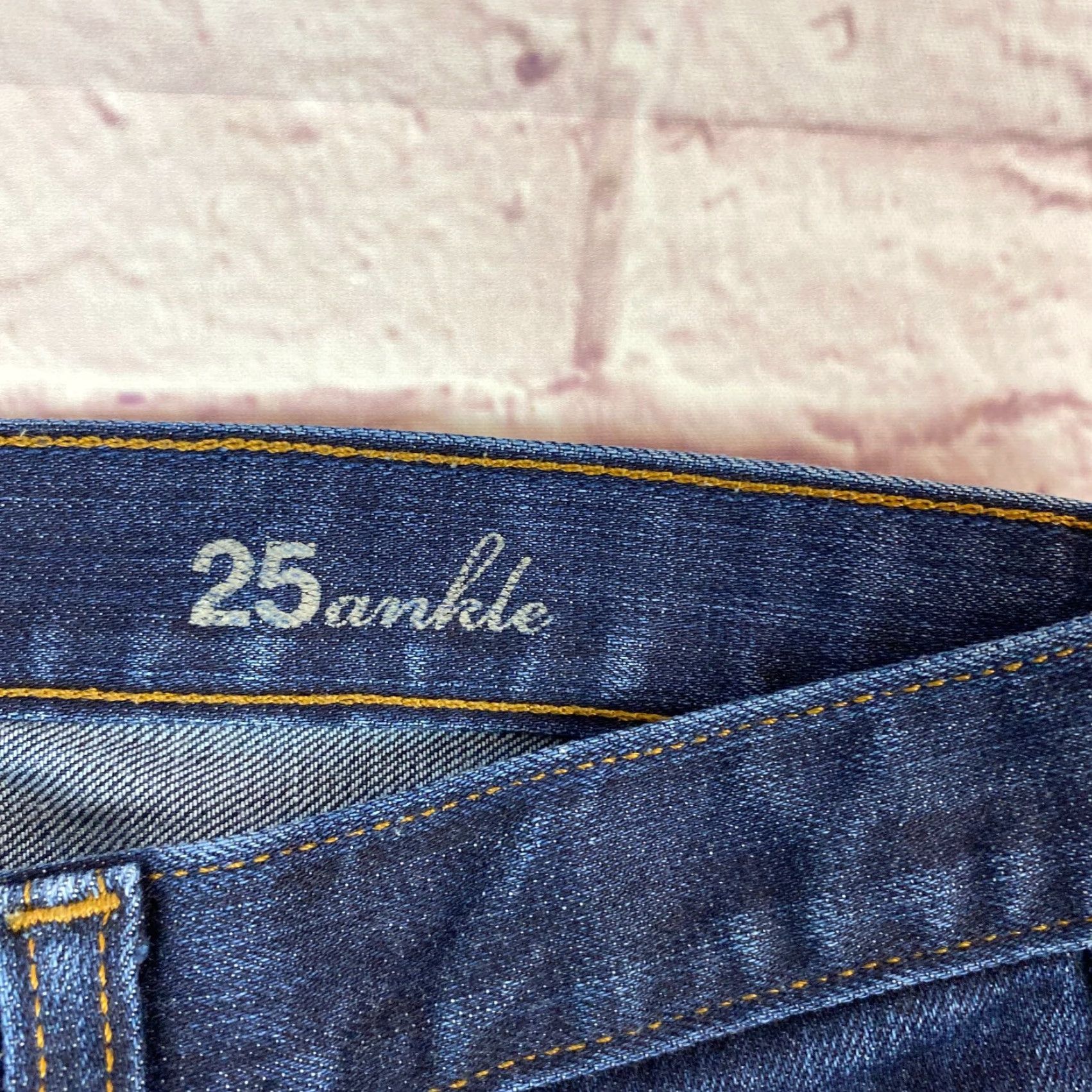 J.Crew J.CREW Toothpick Jeans Teen Junior Size 25 Skinny Low Rise Denim Dark Wash Shirt Size 42" / US 20 - 4 Thumbnail