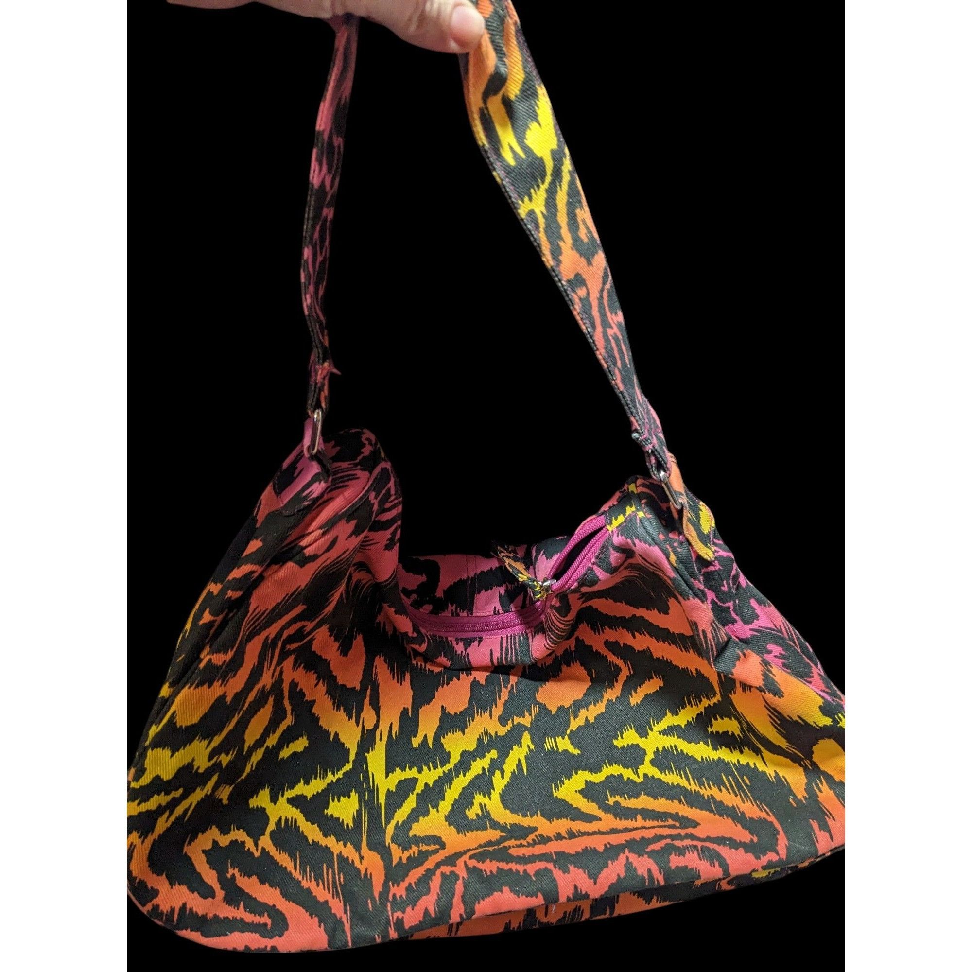 Other 90s Style Rainbow Tiger Print Canvas Shoulder Bag Size ONE SIZE - 1 Thumbnail
