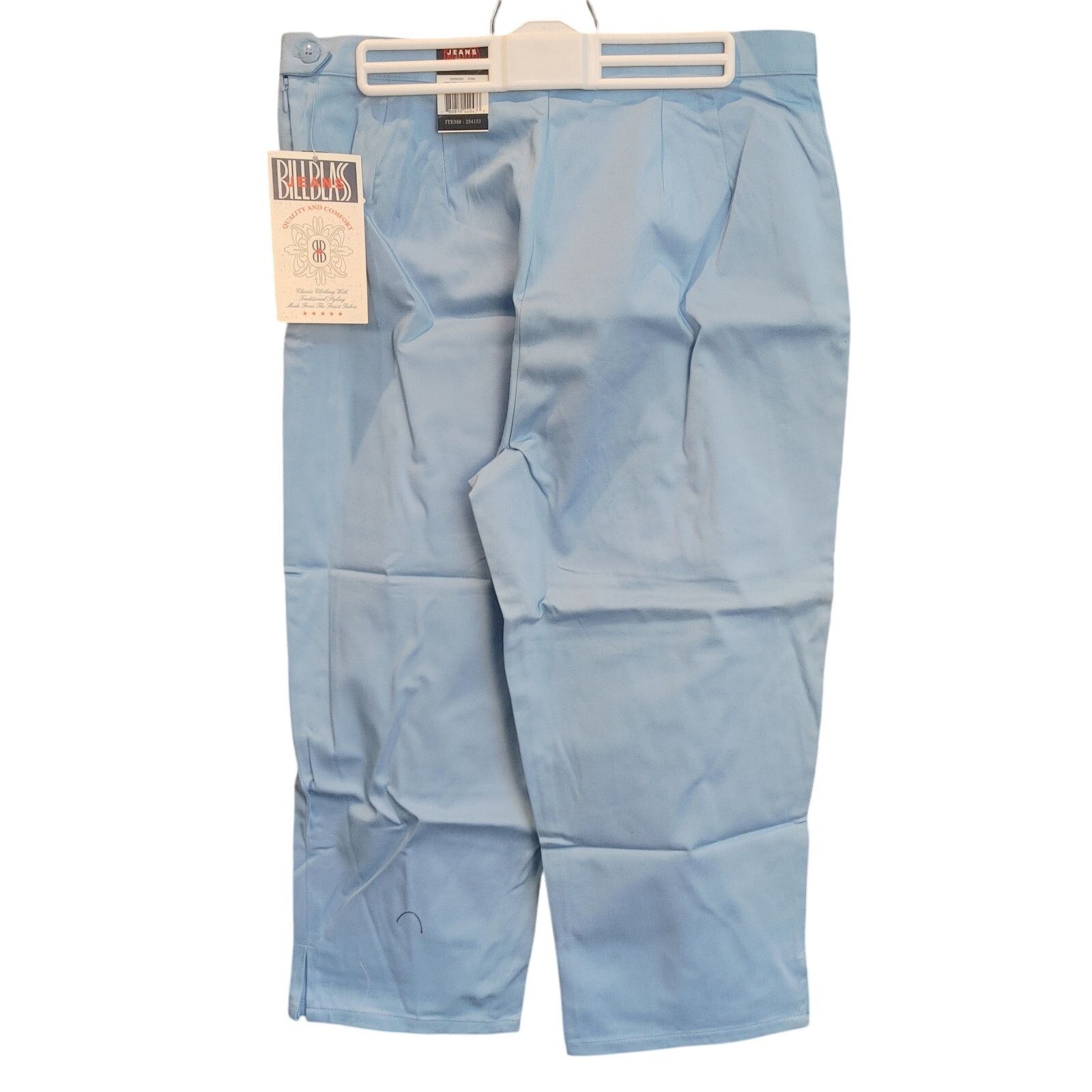 Other Billblass Jeans Women's 14 Light Blue Capri Stretch Bottoms Size 36" / US 14 / IT 50 - 2 Thumbnail