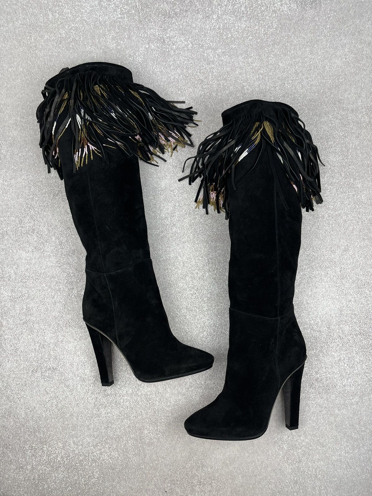 Jimmy Choo Jimmy Choo Suede Heels Boots Size 38 Size US 8 / IT 38 - 11 Thumbnail