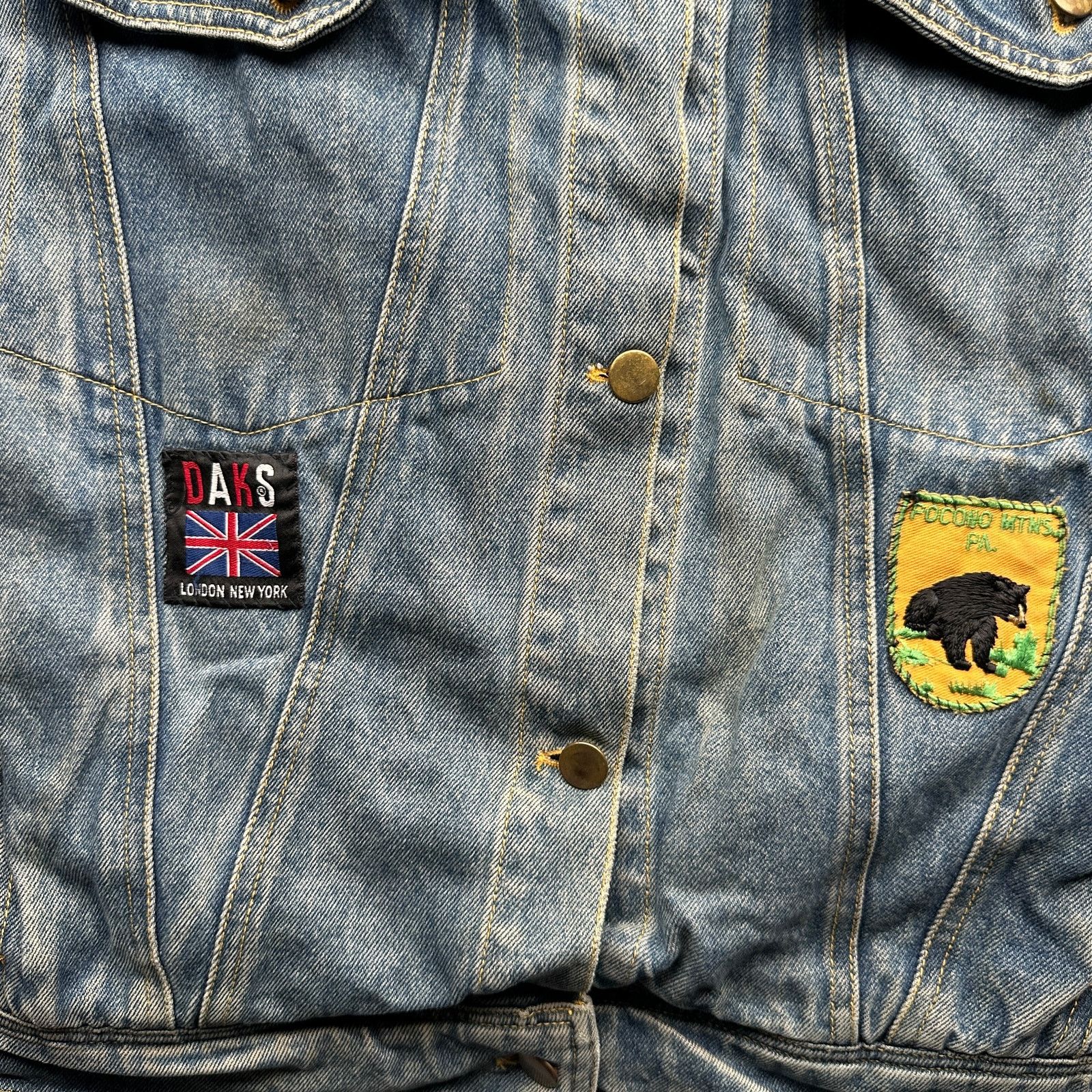 Other Vintage 90s Komitor Denim Trucker Jacket Womens XL Daks Size XL / US 12-14 / IT 48-50 - 12 Thumbnail
