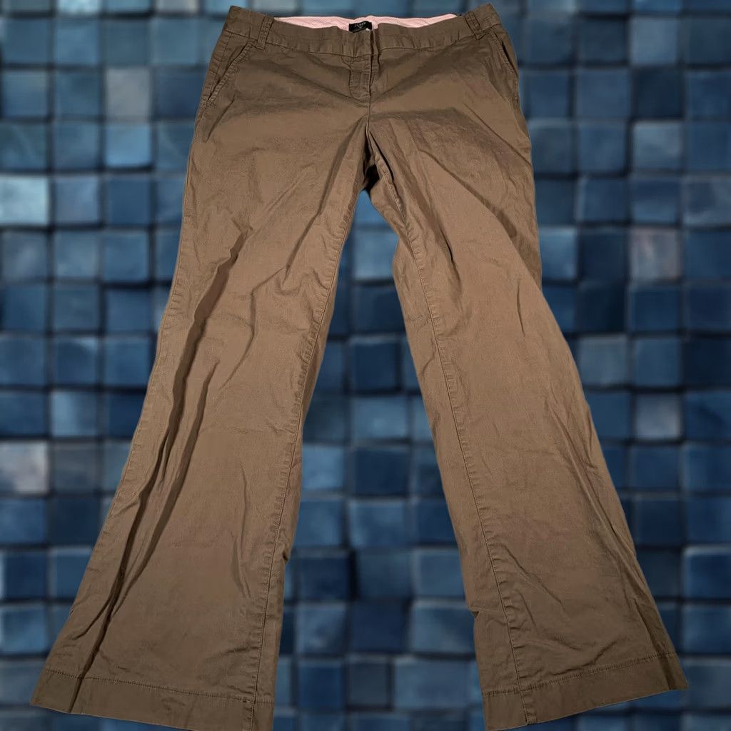 J.Crew J.CREW Pants Womens 14R Brown City Fit Stretch Chino Bootcut Casual Khaki Career Pants 31in Inseam Women Belize? Size 36" / US 14 / IT 50 - 1 Thumbnail
