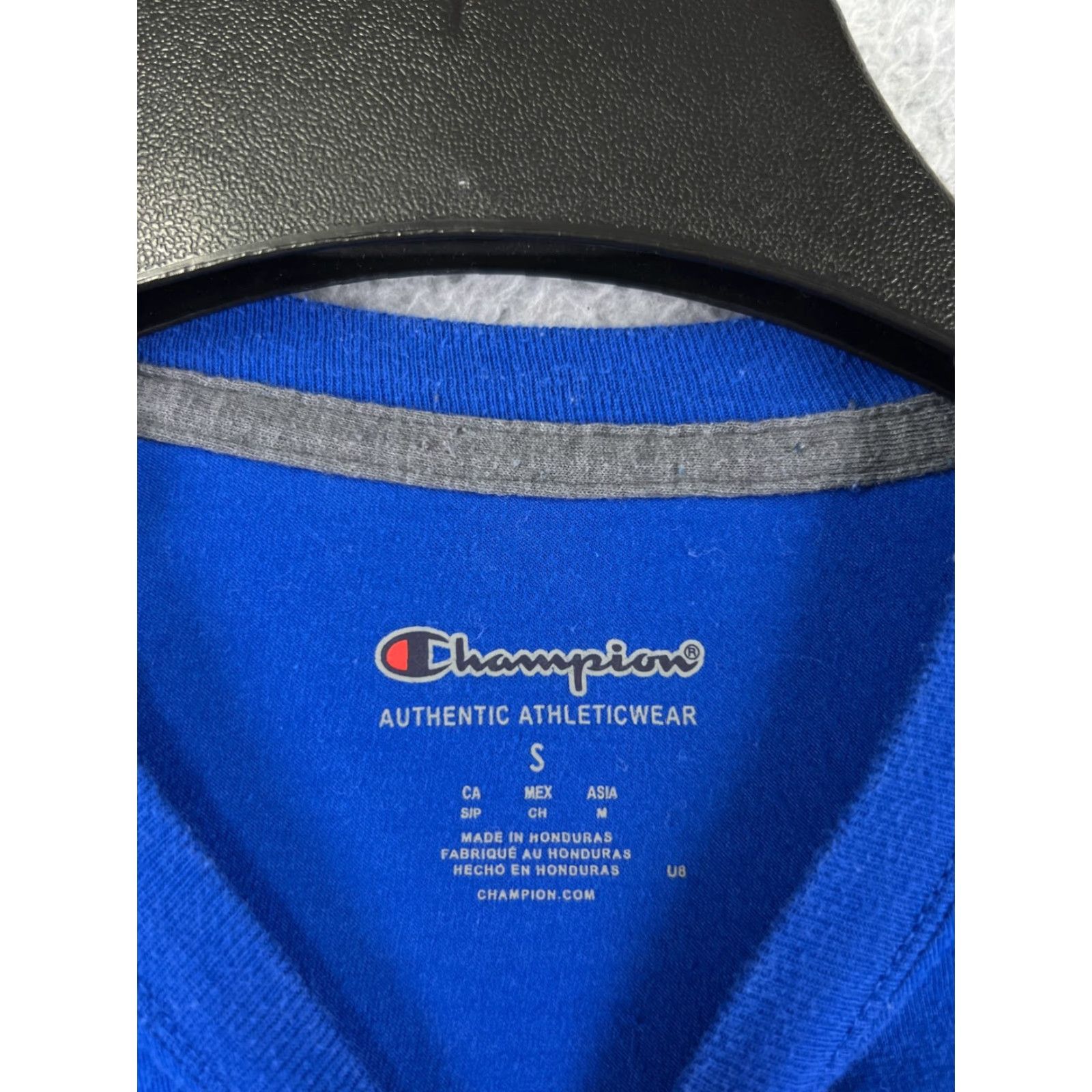 Champion Champion Shirt Mens Small Blue Logo Short Sleeve Crew Neck 100% Cotton Size US S / EU 44-46 / 1 - 4 Thumbnail