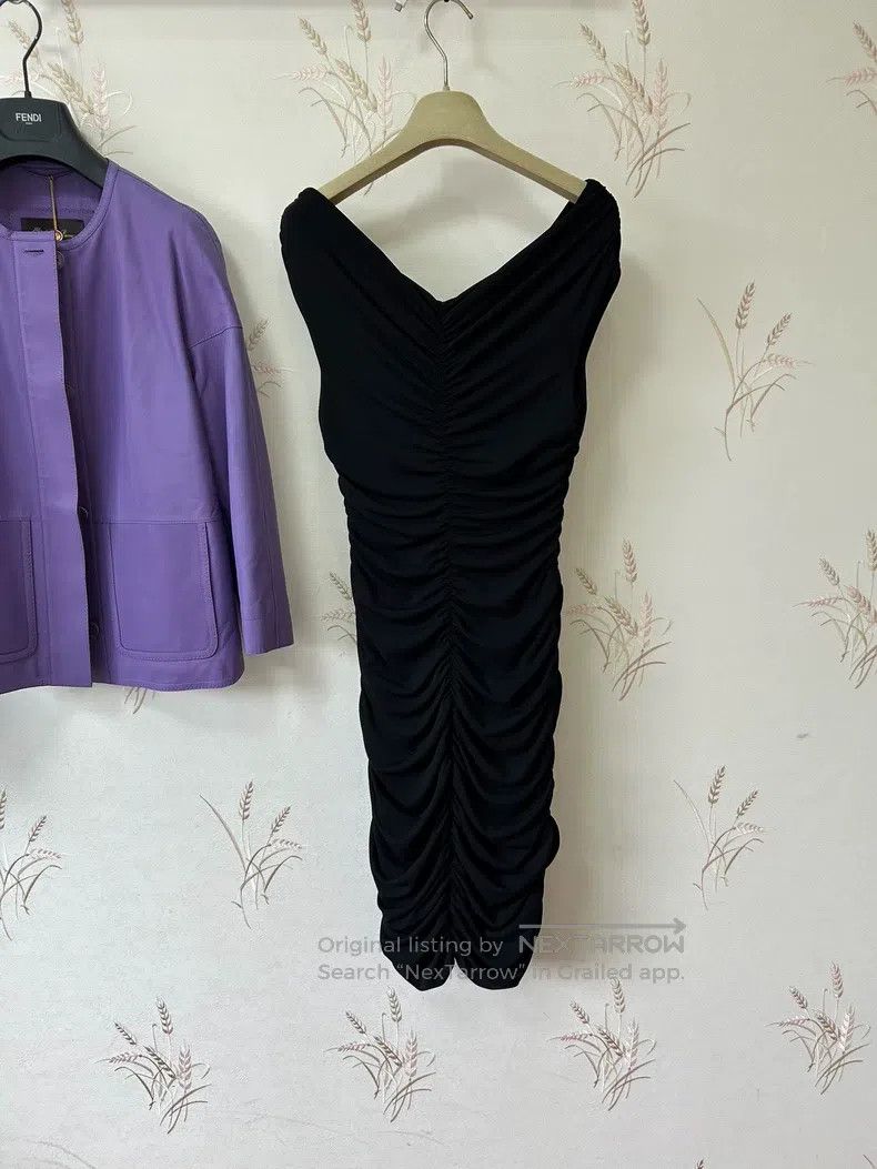 The Row The Row Black Pleated Dress Size M / US 6-8 / IT 42-44 - 3 Thumbnail