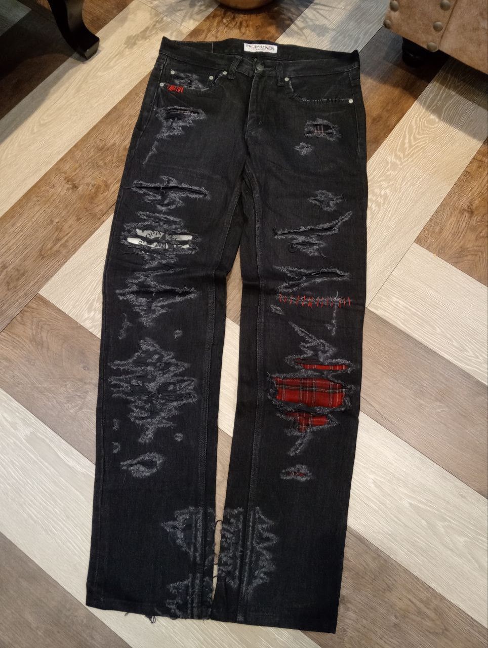 If Six Was Nine PROPAGANDA JOSH ROX JAPAN PUNK SEDITIONARIES JEANS Size US 29 - 2 Thumbnail