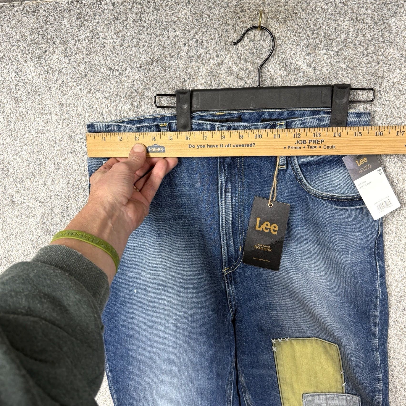 Lee Lee Vintage Modern Jeans Womens 30 Blue High Rise Straight Patchwork Denim Jeans Size 30" / US 8 / IT 44 - 2 Thumbnail