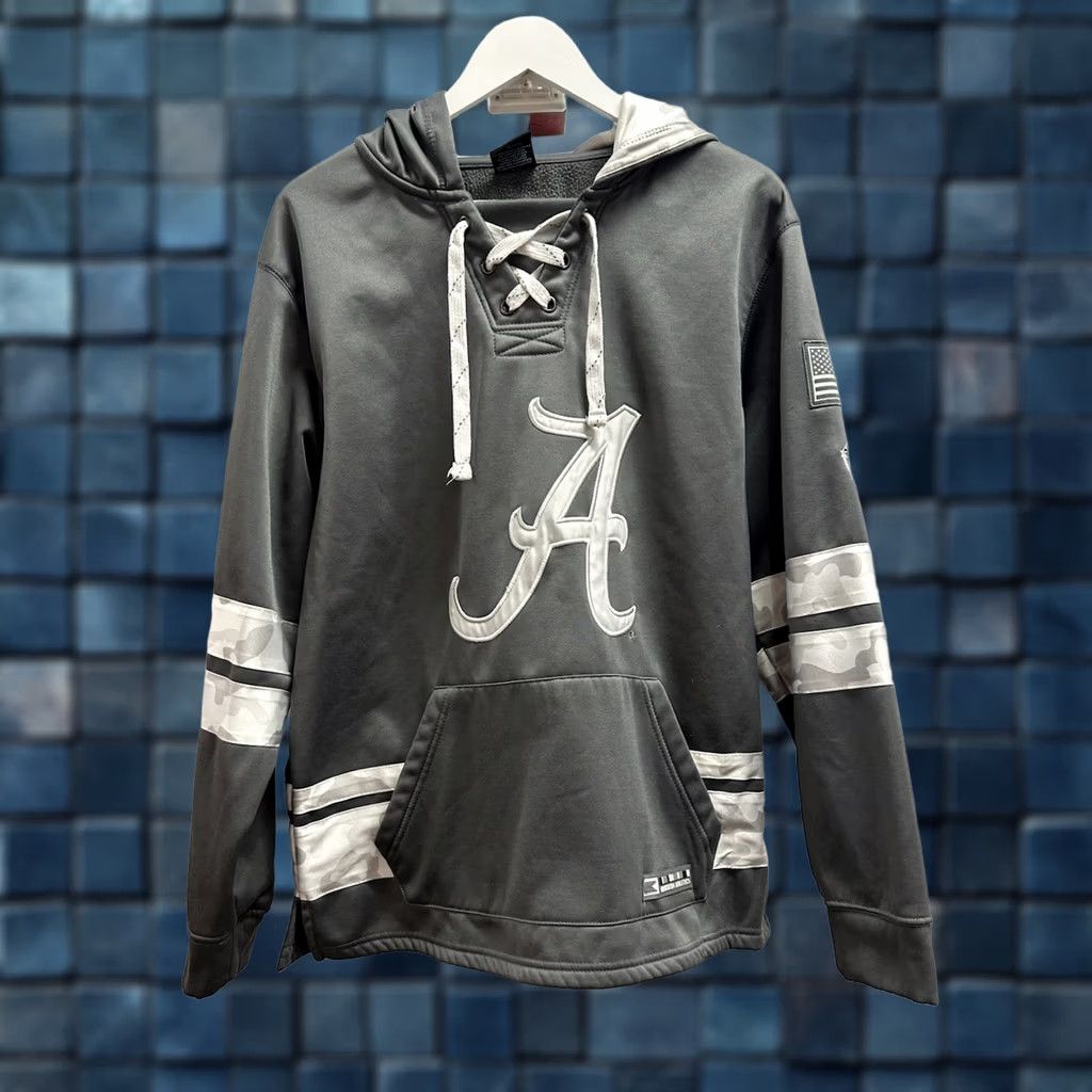 Vintage VINTAGE Colosseum Athletics Alabama Crimson Tide Hoodie Mens L Gray Pullover Hooded Size US L / EU 52-54 / 3 - 1 Thumbnail