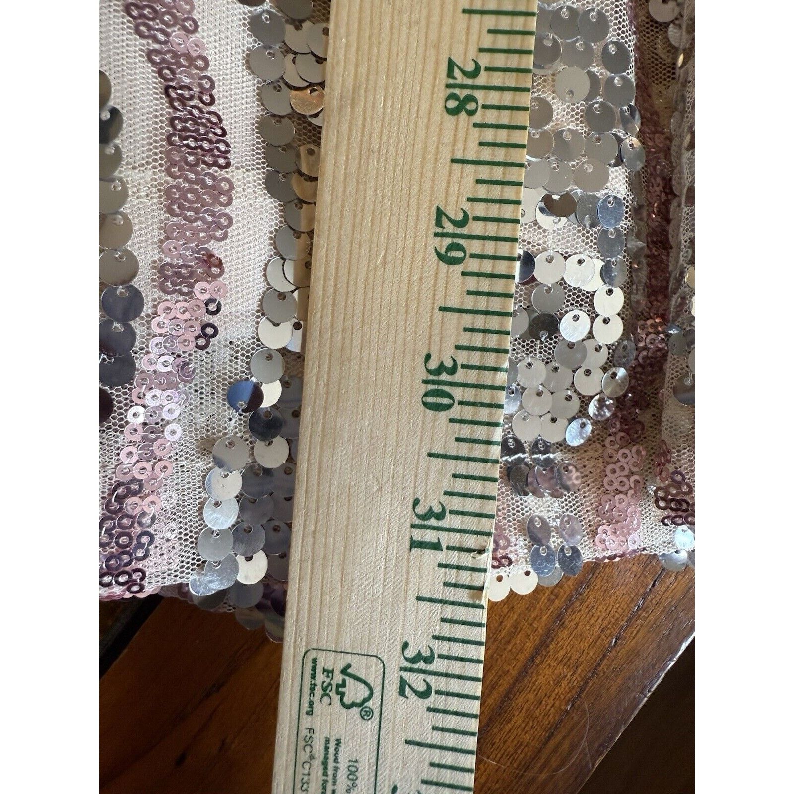 Boohoo NWT boohoo Petite Sequin Two Tone Flare Trousers Champagne Size 36" / US 14 / IT 50 - 4 Thumbnail