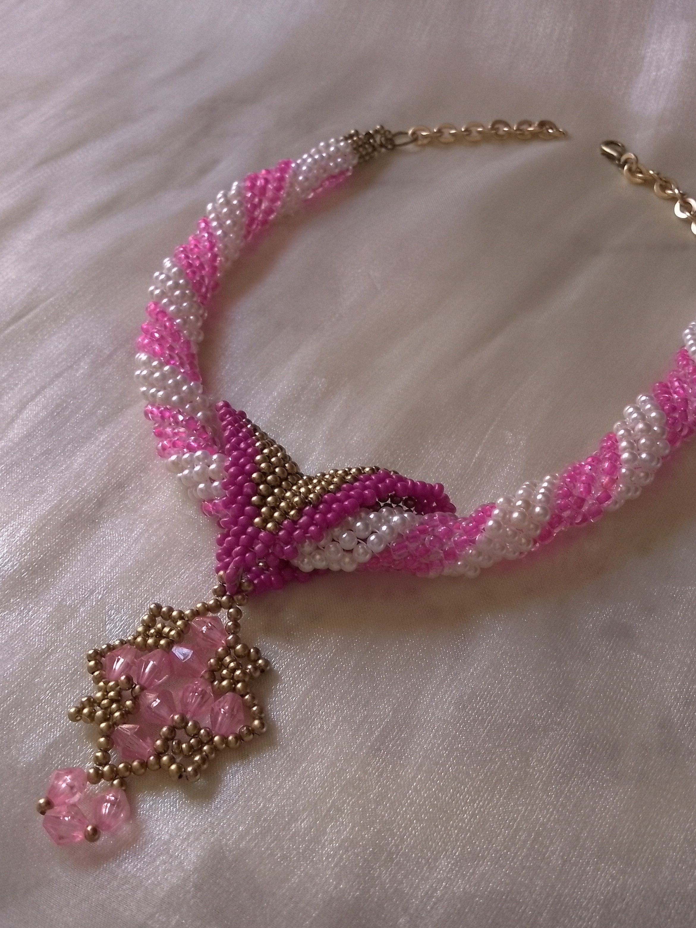 Handmade Necklace Vintage style Pearls Tubular medieval Cross Pendant Size ONE SIZE - 6 Thumbnail
