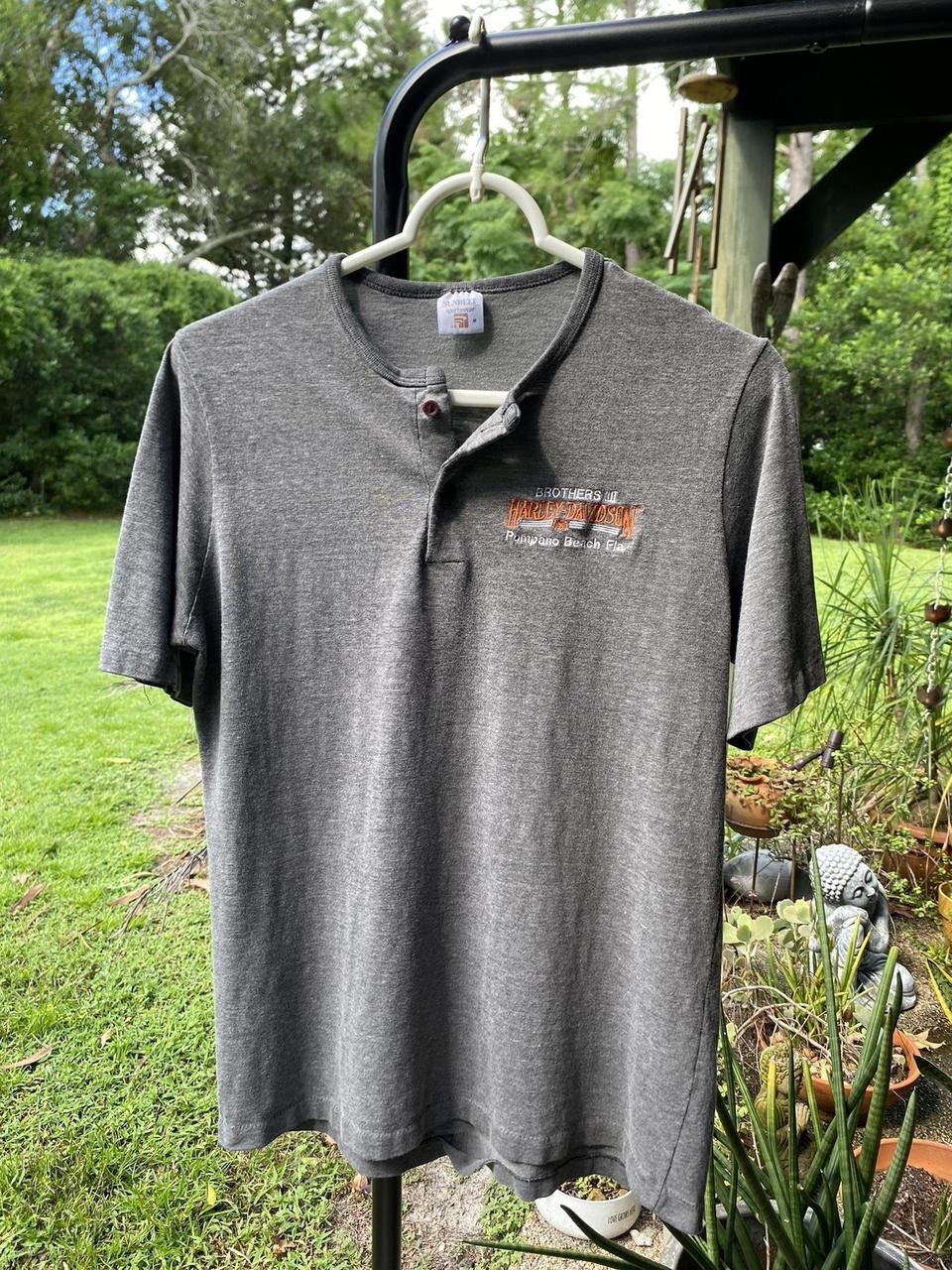 Harley Davidson True Vintage 70’s Grey Harley Davidson Button up Tee Medium Size US M / EU 48-50 / 2 - 2 Thumbnail