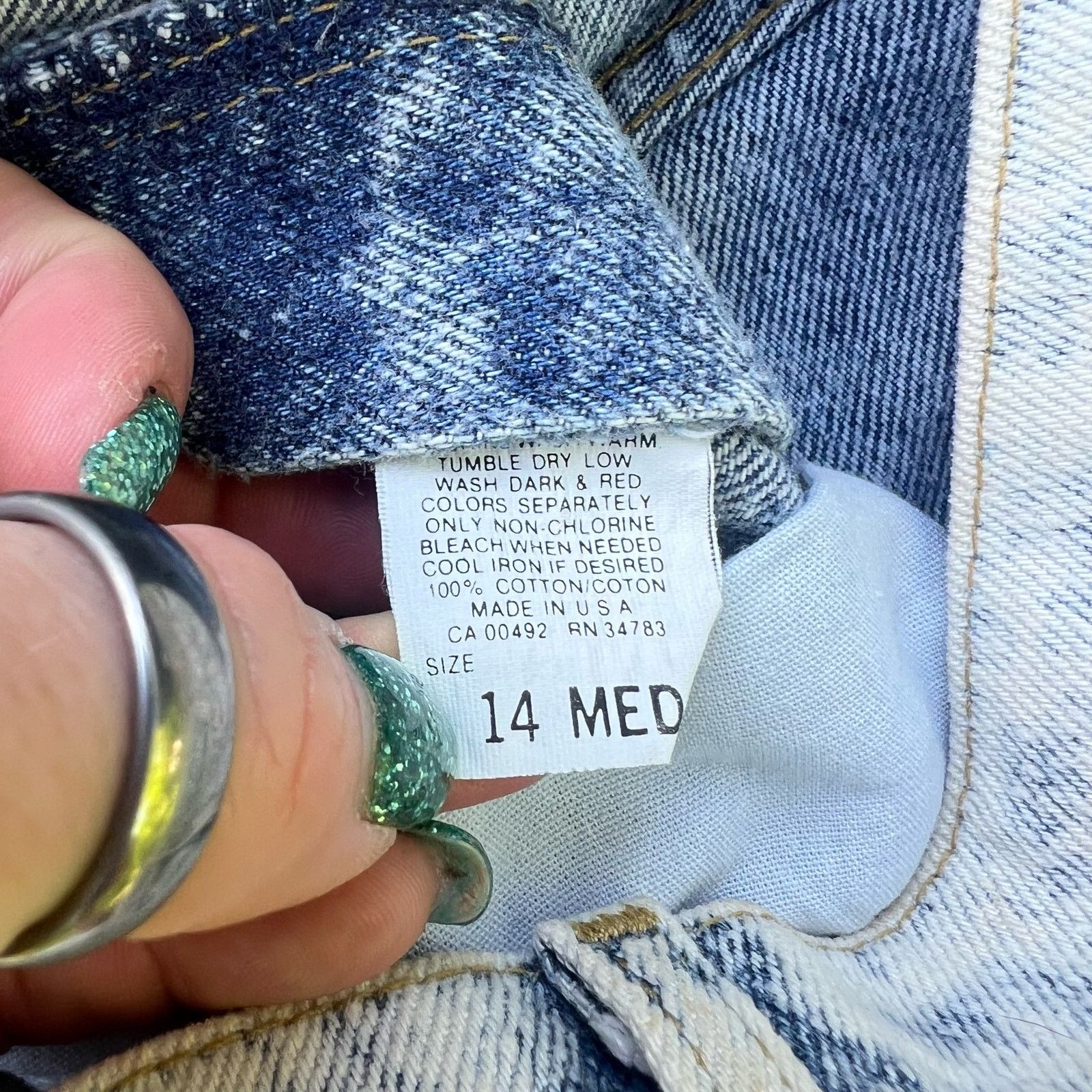 Lee Vintage 80s Lee riders high-rise acid wash jeans 28" WAIST Size 28" / US 6 / IT 42 - 4 Thumbnail