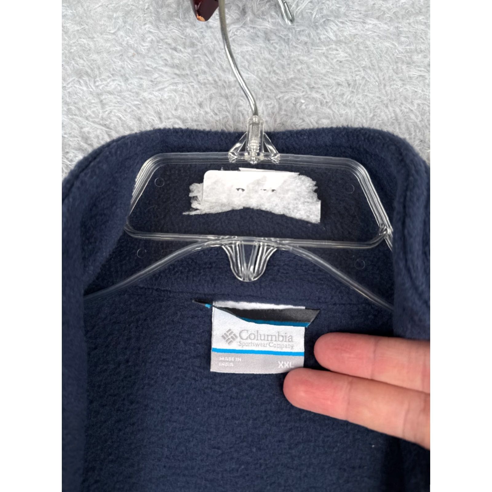 Vintage Columbia Jacket Adult 2XL Blue Full Zip Mock Neck Fleece Polyester Pockets Casual Travel Workwear Men Size US XXL / EU 58 / 5 - 7 Thumbnail