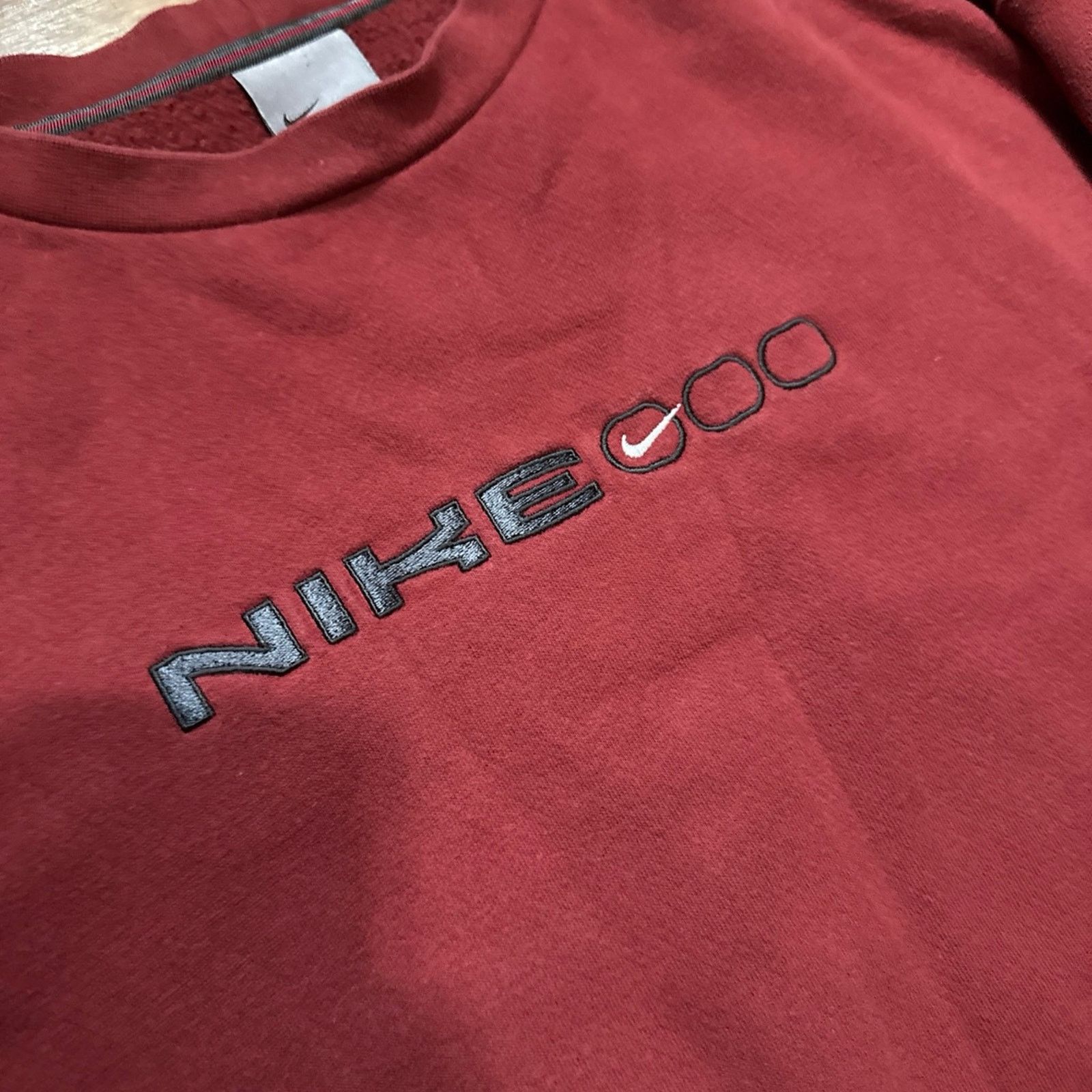 Nike 90s Nike Spell Out Burgundy Maroon Crewneck Sweatshirt Size US XXL / EU 58 / 5 - 4 Thumbnail