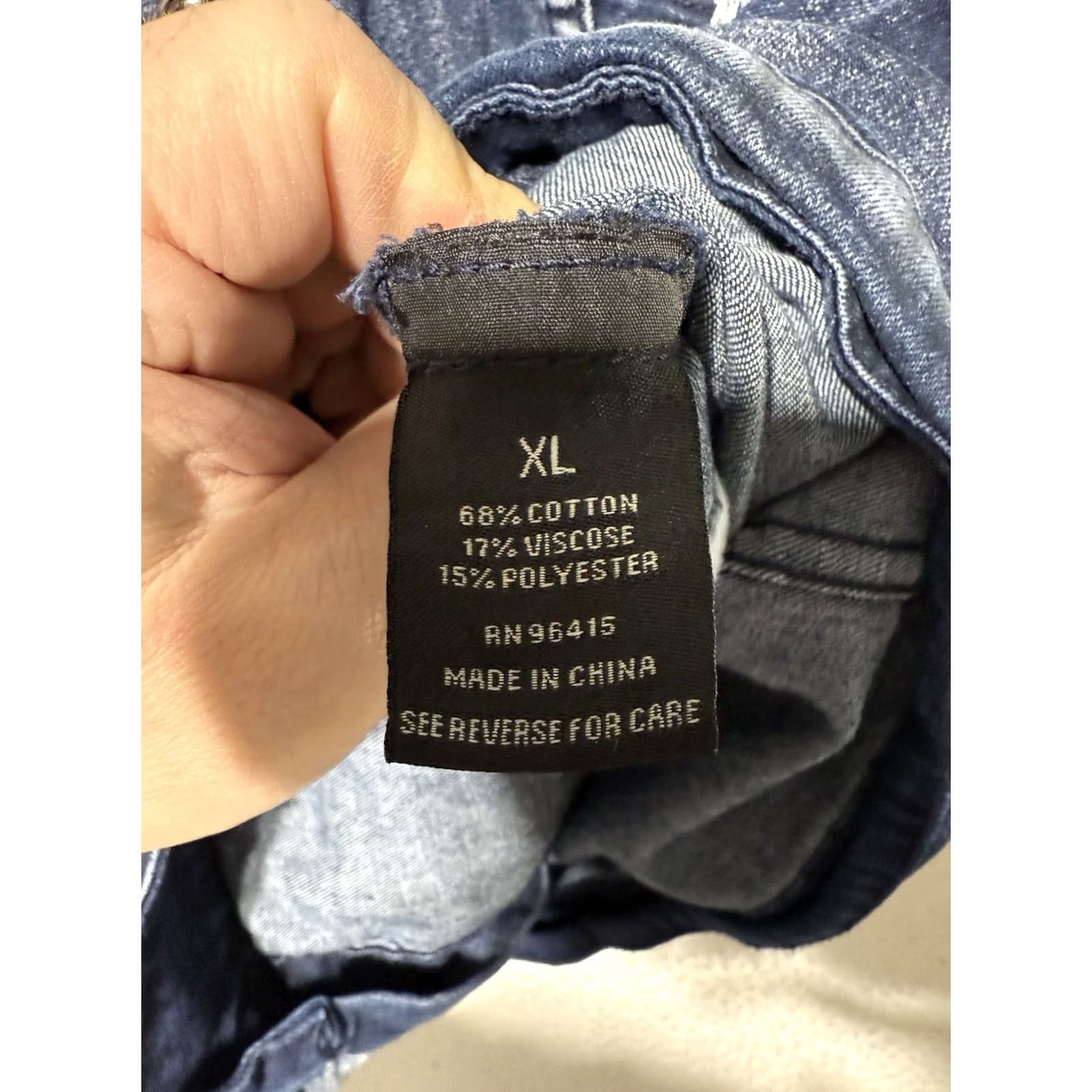 Denime Rebel Vengeance Denim Jacket Blue Men’s XL Jacket Bomber Jacket Casual Blue Rebellion Skull Gothic Size US 36 / EU 52 - 7 Thumbnail