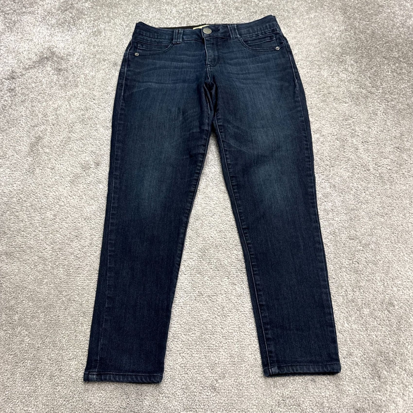 Vintage Democracy AB Technology Jeans Womens 8 Petite Dark Wash Denim Ankle Regular Blue Cotton Blend 5-Pocket City Streetwear Womens Size 30" / US 8 / IT 44 - 2 Thumbnail