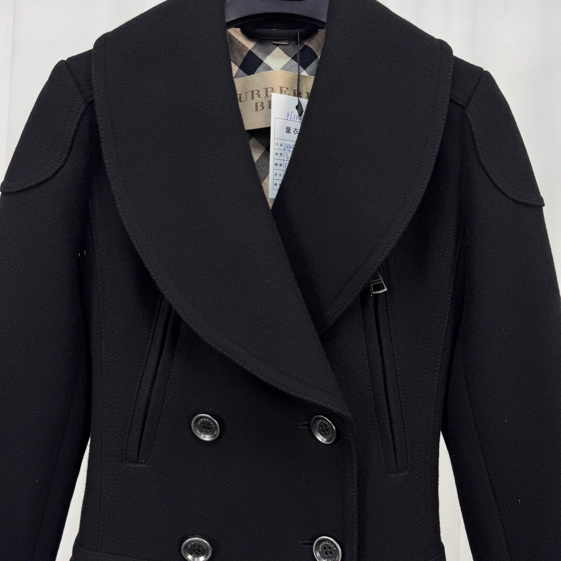 Burberry Burberry Double Breasted Wool Coat UK4 99 New No Belt Size XS / US 0-2 / IT 36-38 - 3 Thumbnail