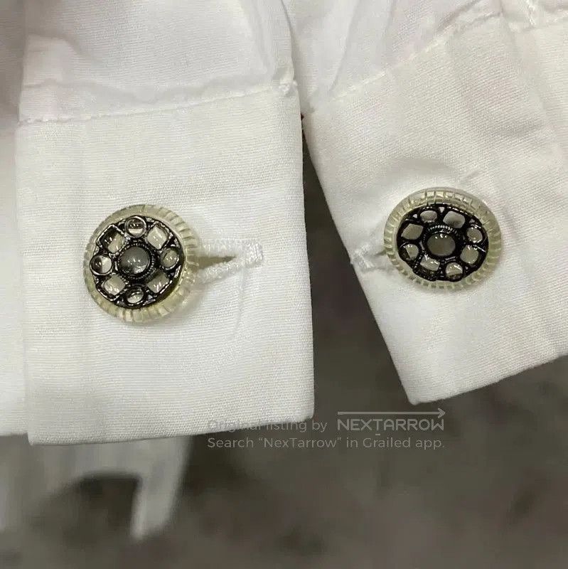 Chanel Chanel White Long-Sleeve Cotton Shirt . Size XXS / US 00 / IT 34 - 5 Thumbnail