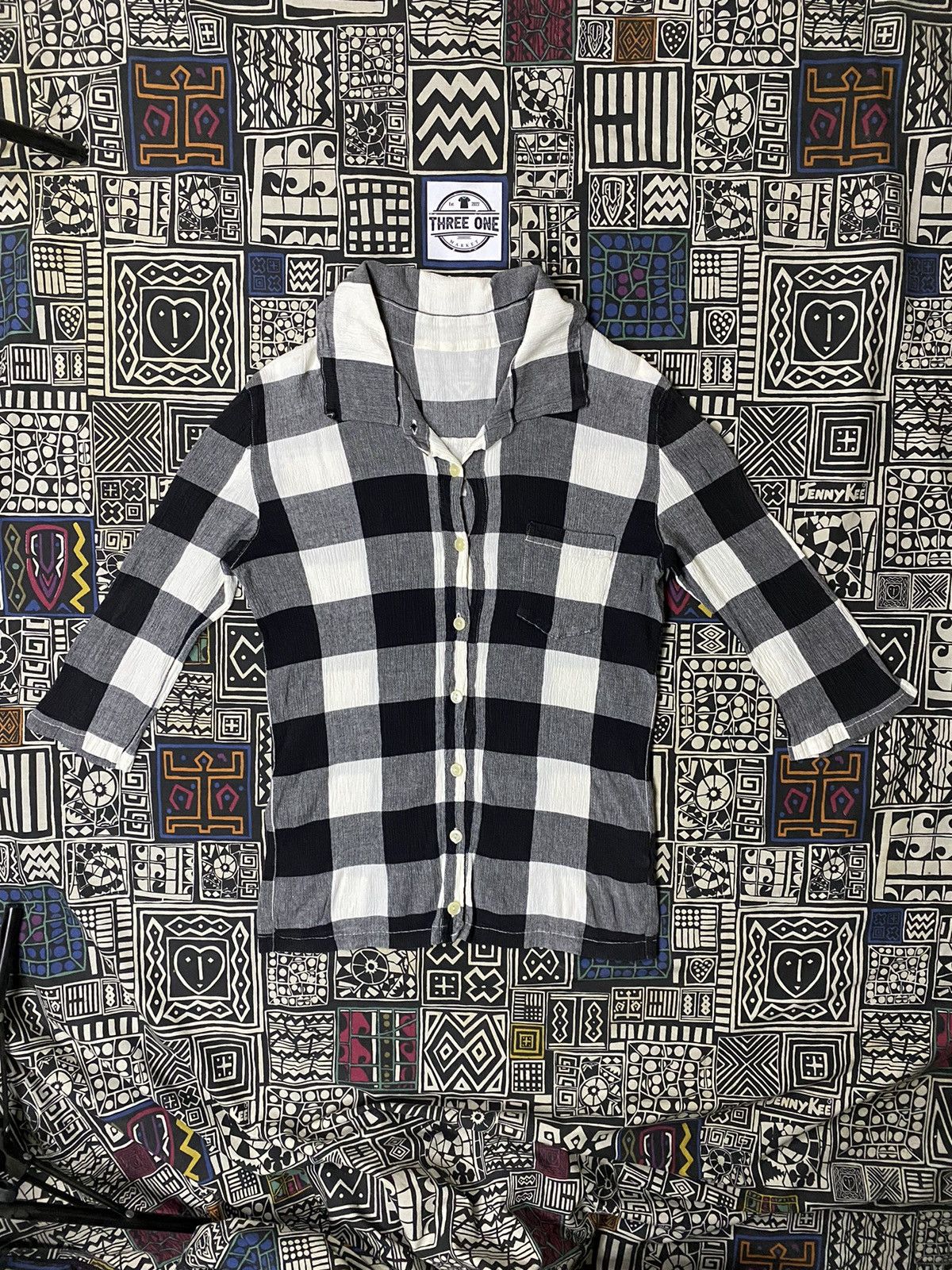 Issey Miyake × Japanese Brand × Tsumori Chisato TSUMORI CHISATO PLAITED PLAID BUTTON UP Size M / US 6-8 / IT 42-44 - 1 Thumbnail