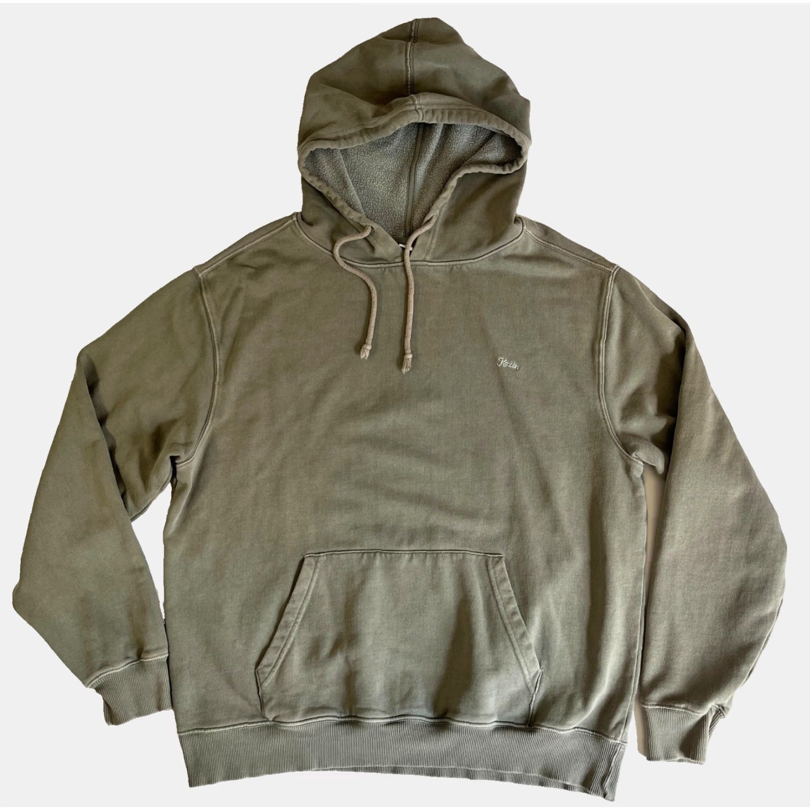 Katin Katin Men's Embroidered Logo Hoodie Sz M Shirt Mens Hoodie Green Embroidery Hooded Logo Beach Outdoor 90s Vintage Style Pullover Size US M / EU 48-50 / 2 - 3 Thumbnail