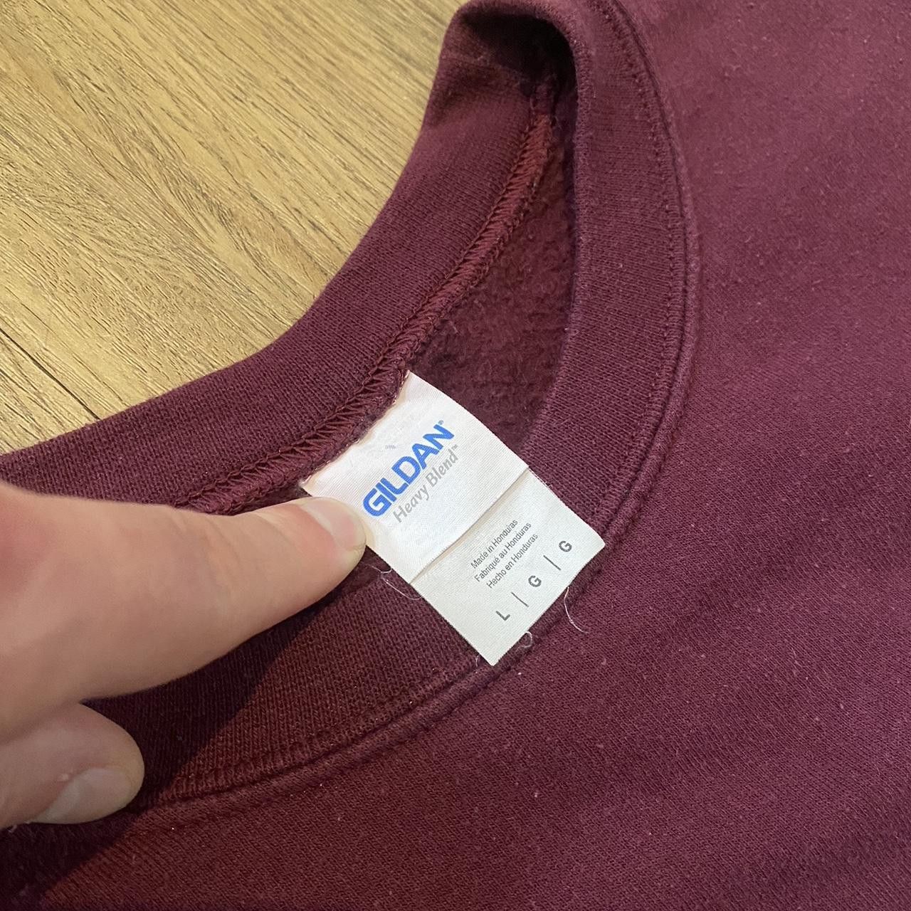 Gildan Burgundy Gods Angels Feat of lord crewneck Size US L / EU 52-54 / 3 - 5 Thumbnail