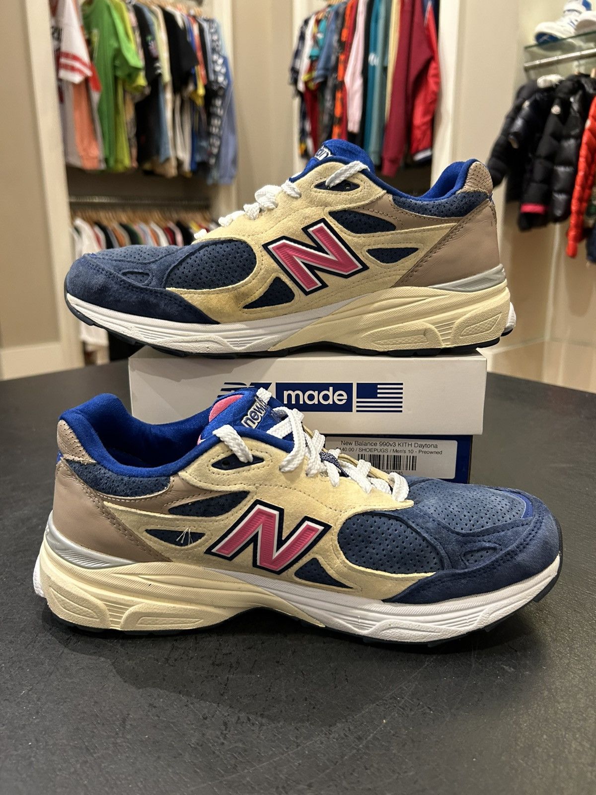 New Balance New Balance 990V3 MiUSA Kith Daytona With Socks Size US 10 / EU 43 - 2 Thumbnail