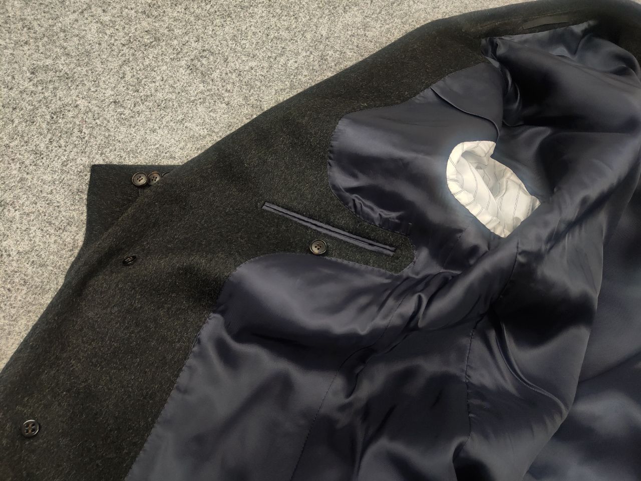 Suitsupply Suitsupply Design vicenza Gray Pure Wool coat Mid Jacket Size US S / EU 44-46 / 1 - 14 Thumbnail