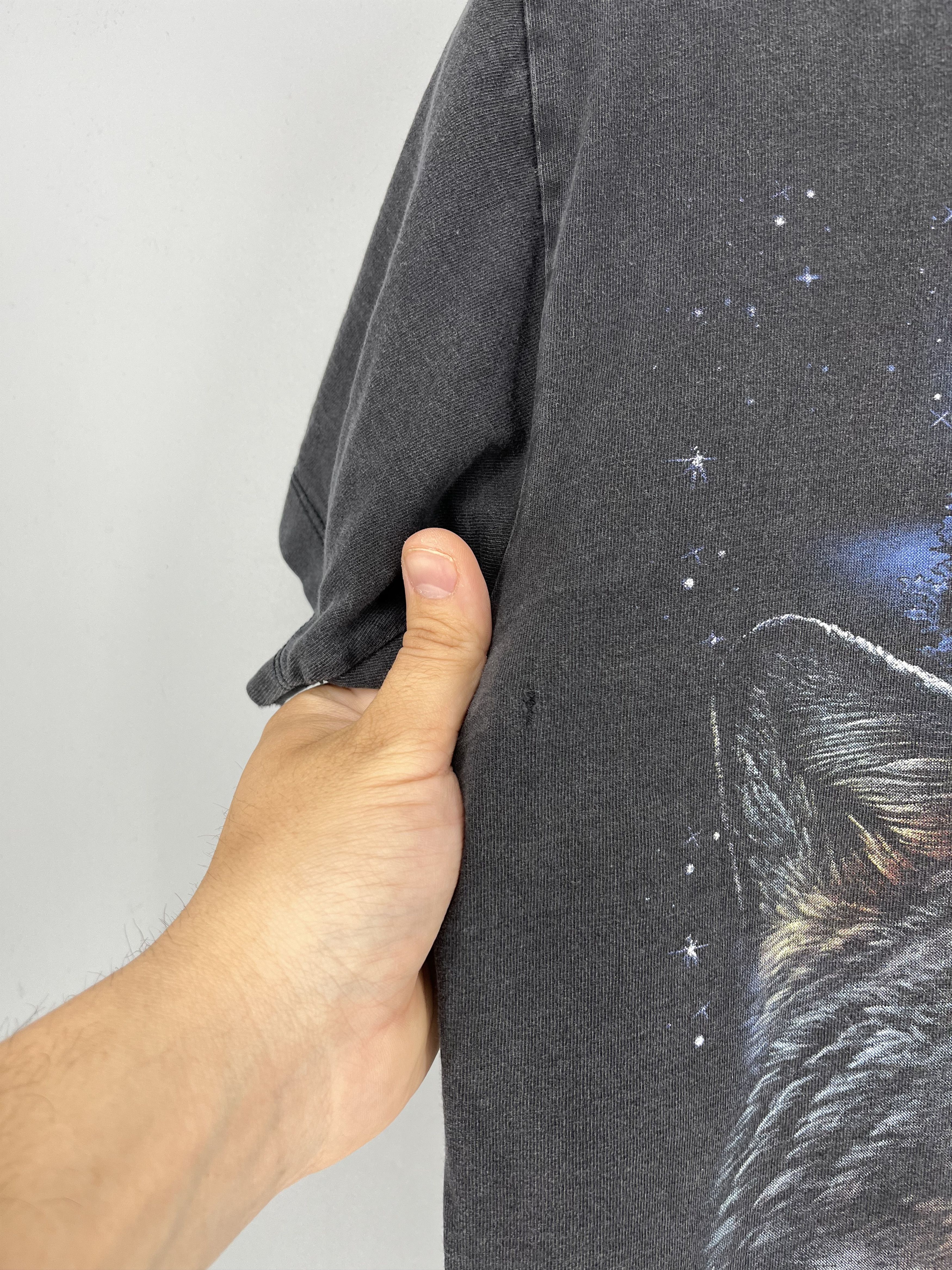 Vintage Vintage 90s Wolf Face Boxy Fit Tee WILD Dead Horror Print Size US M / EU 48-50 / 2 - 9 Thumbnail
