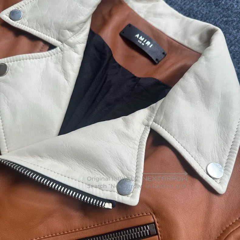 Amiri Amiri Brown Leather Jacket Size US M / EU 48-50 / 2 - 2 Thumbnail
