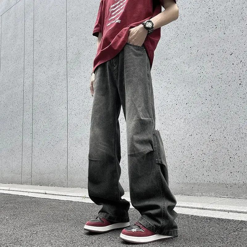 Japanese Brand Retro loose straight leg micro flared jeans Size US 32 / EU 48 - 2 Thumbnail