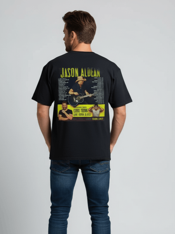 Band Tees Jason Aldean country singer vintage Tshirt Size US XL / EU 56 / 4 - 2 Thumbnail