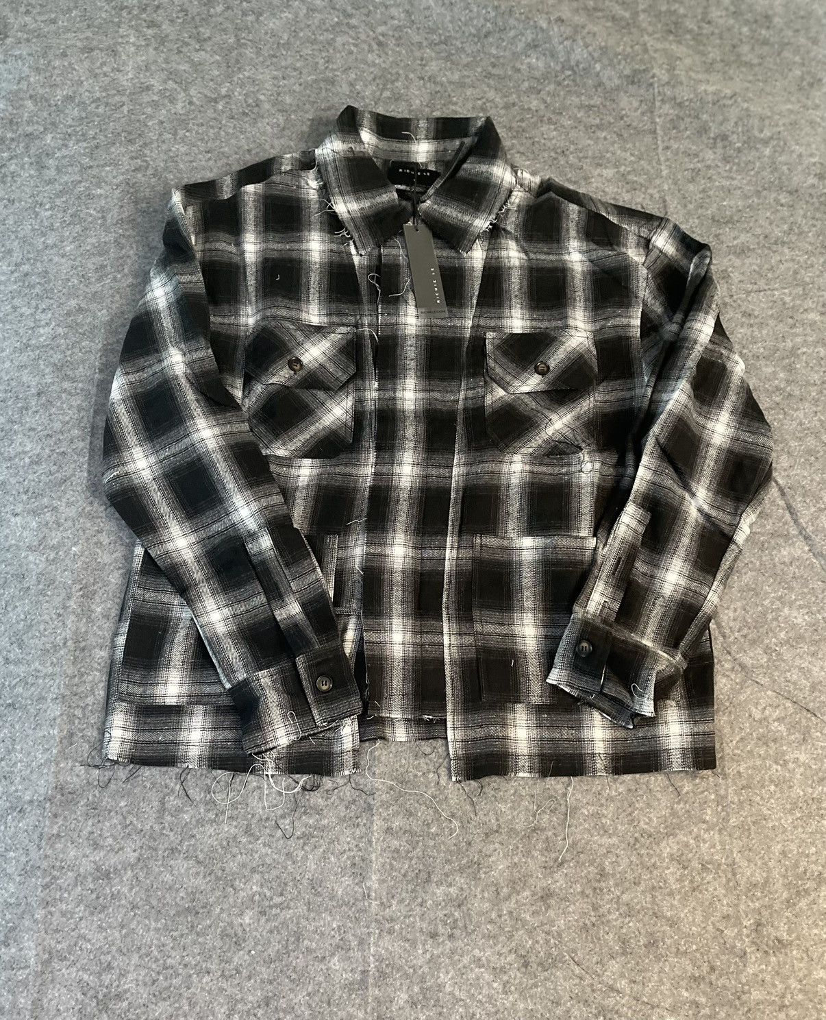Richie Le Collection Richie Le Collection Black White Plaid Overshirt M FW23 NWT Size US M / EU 48-50 / 2 - 1 Thumbnail