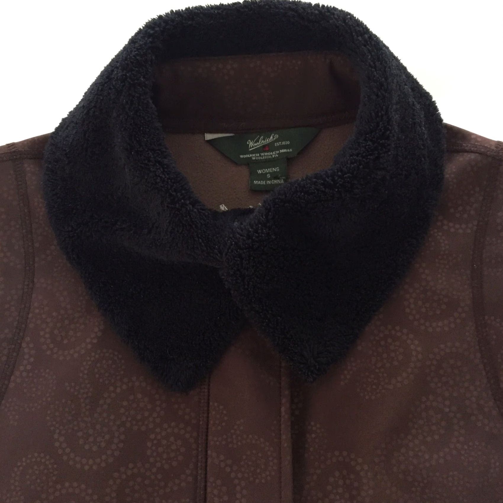 Vintage Woolrich Vest Womens Small Brown Faux Fur Collar Full Zip Vest Women S Brown Fur Trim Casual Winter 90s? Size S / US 4 / IT 40 - 2 Thumbnail