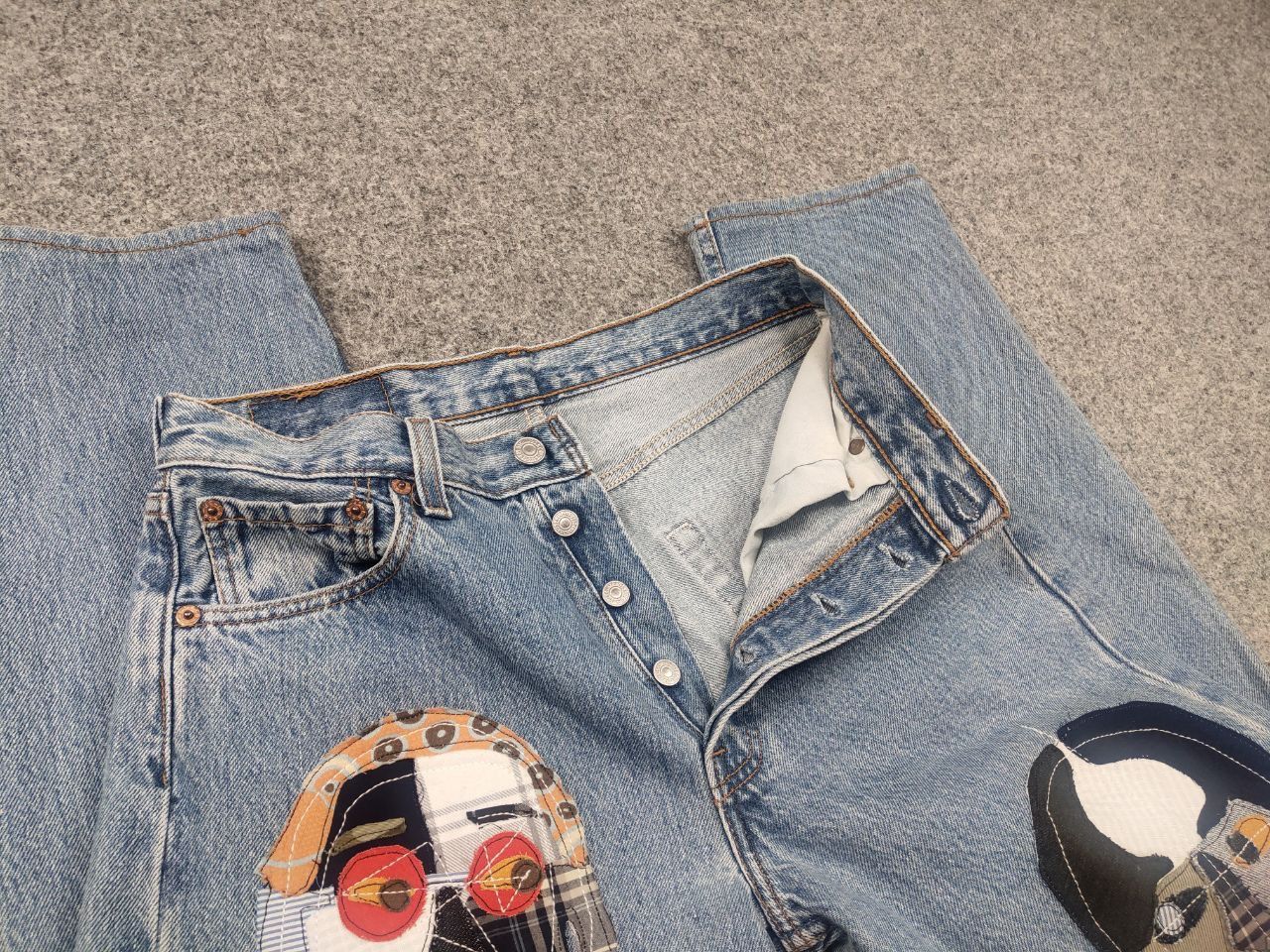 Levi's Vintage 90's Levi’s 501 Sashiko Kapital Jeans junya Style Size 29" - 11 Thumbnail