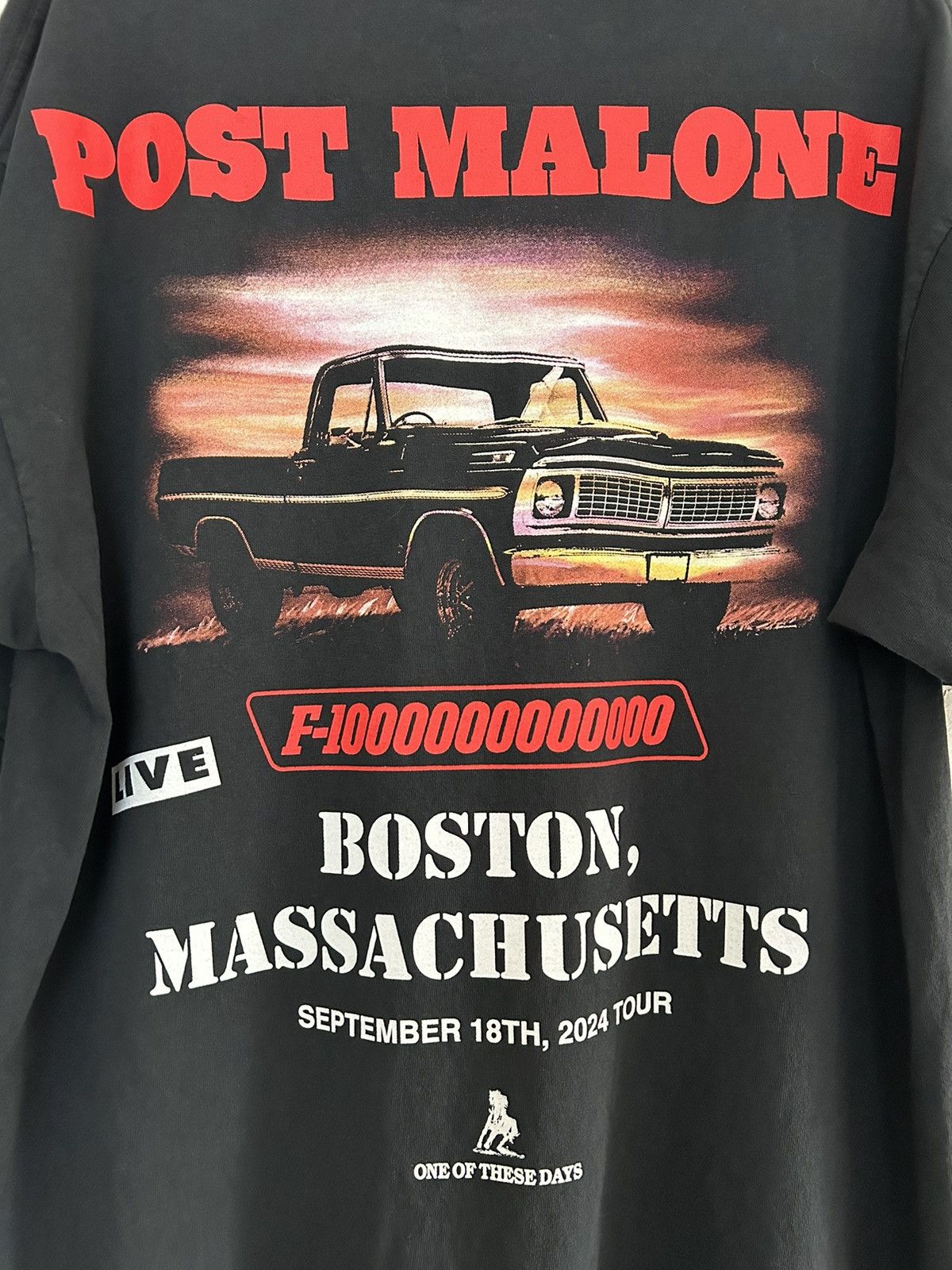 One of These Days × Rap Tees Post Malone F1 Trillion Boston Tshirt Exclusive Size US L / EU 52-54 / 3 - 4 Thumbnail
