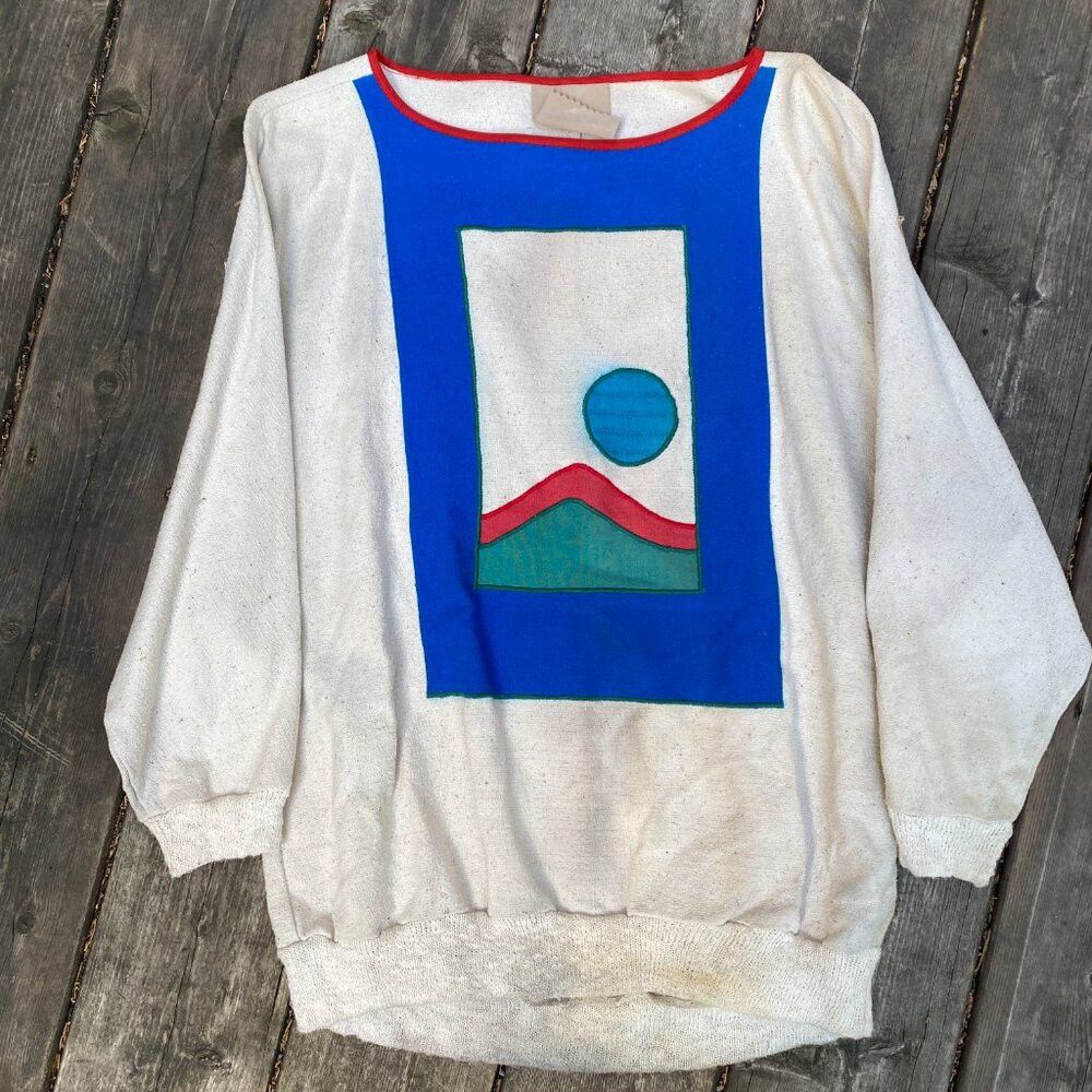 Vintage Vintage 50s Canvas Embroidered Crewneck Sweater Large Distr Size US M / EU 48-50 / 2 - 3 Thumbnail