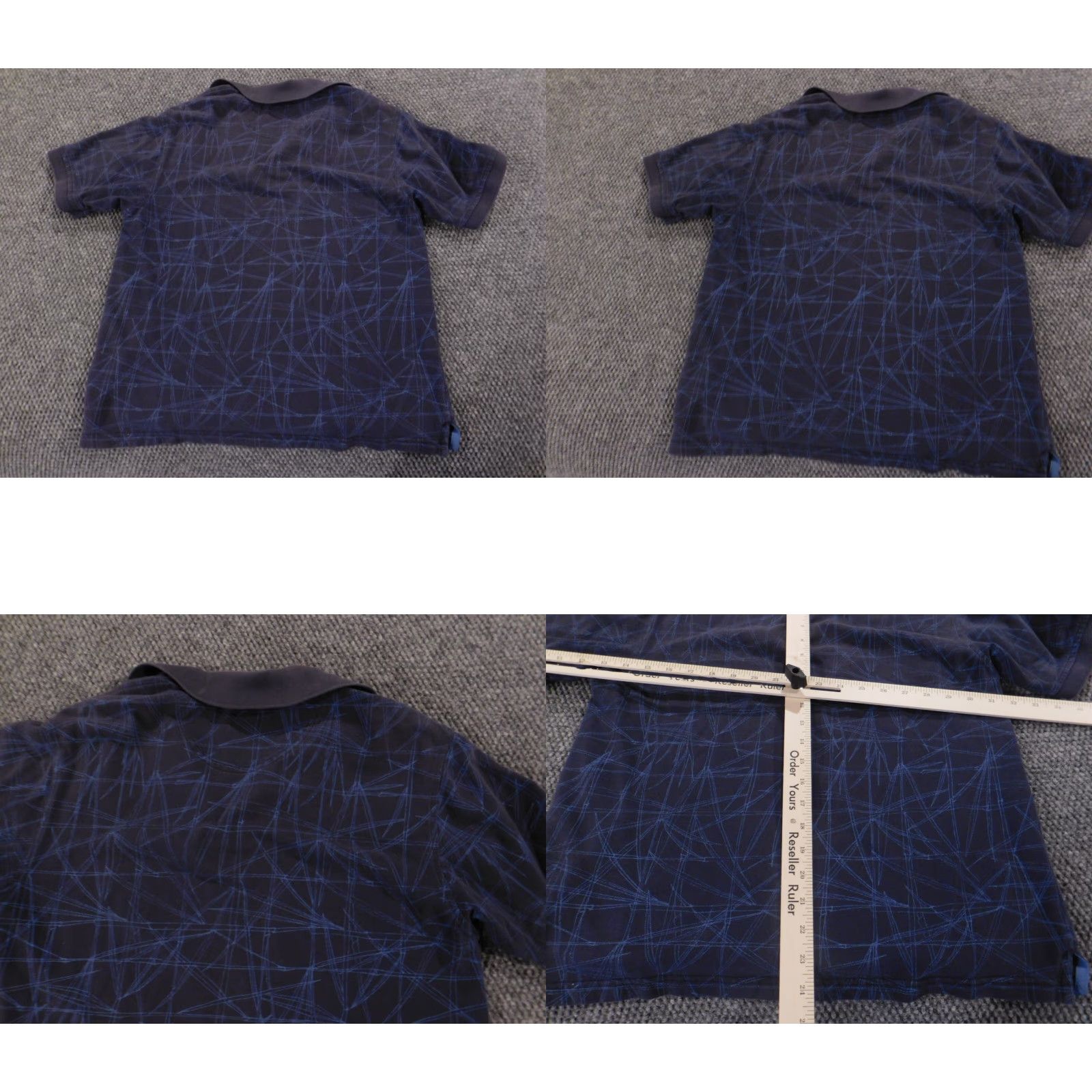 Izod IZOD Polo Shirt Medium Blue Graphic Floral Classic Button Collar Cotton Knit Golf Shirt Mens M Size US M / EU 48-50 / 2 - 8 Thumbnail